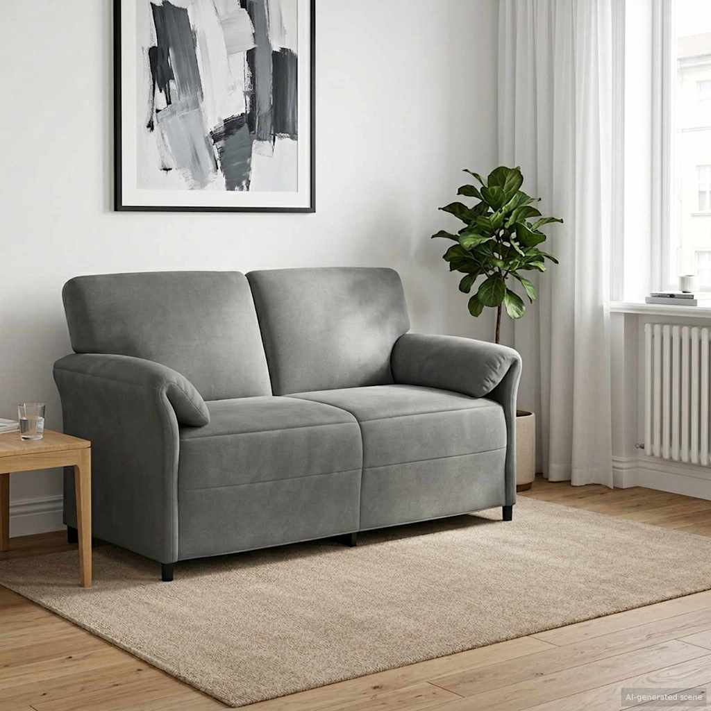 2-Zits Sofa Donkergrijs 158 x 83 x 95 cm Fluweel is nu te koop bij PeponiXL, paradijselijk wonen!