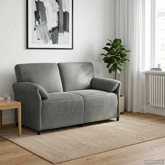 2-Zits Sofa Donkergrijs 158 x 83 x 95 cm Fluweel is nu te koop bij PeponiXL, paradijselijk wonen!