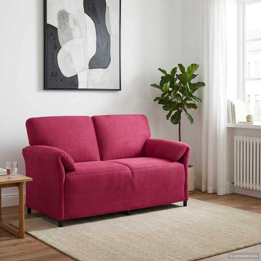 2-Zits Sofa Wijnrood 158 x 83 x 95 cm Fluweel is nu te koop bij PeponiXL, paradijselijk wonen!