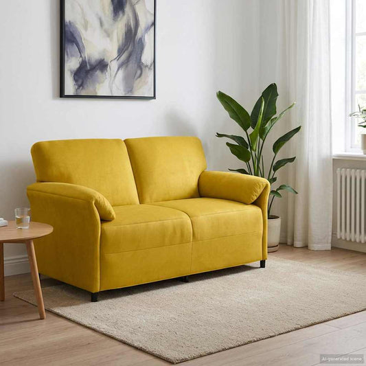 2-Zits Sofa Geel 158 x 83 x 95 cm Fluweel is nu te koop bij PeponiXL, paradijselijk wonen!