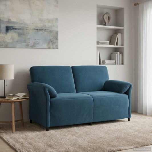 2-Zits Sofa Blauw 158 x 83 x 95 cm Fluweel is nu te koop bij PeponiXL, paradijselijk wonen!