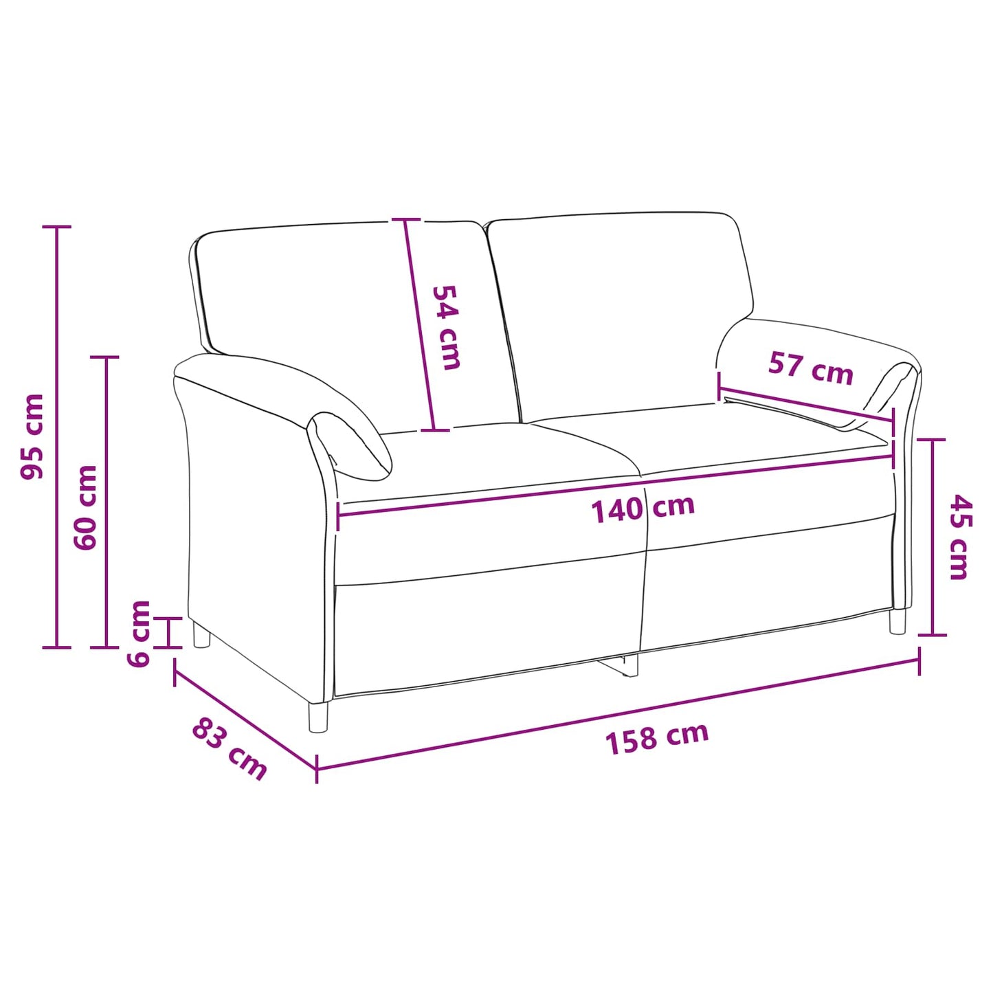 2-Zits Sofa Politieblauw 158 x 83 x 95 cm Fluweel is nu te koop bij PeponiXL, paradijselijk wonen!