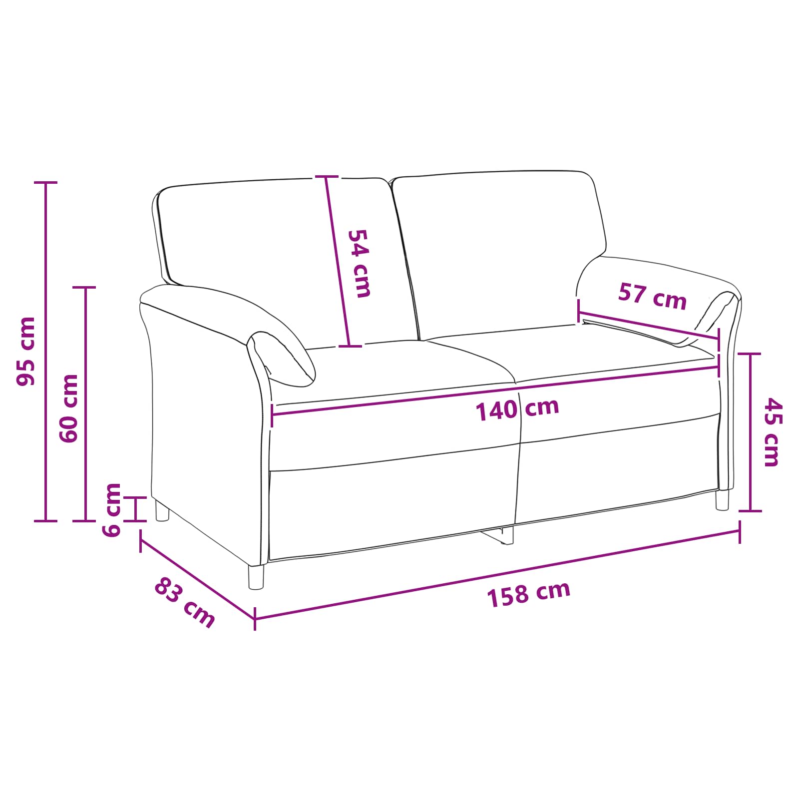 2-Zits Sofa Politieblauw 158 x 83 x 95 cm Fluweel is nu te koop bij PeponiXL, paradijselijk wonen!