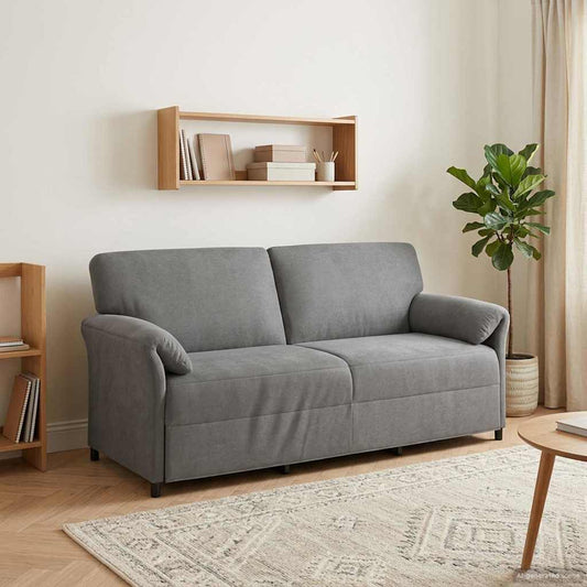 3-Zits Bank Donkergrijs 198 x 83 x 95 cm Fluweel is nu te koop bij PeponiXL, paradijselijk wonen!