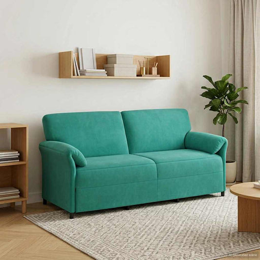 3-Zits Bank Turquoise 198 x 83 x 95 cm Fluweel is nu te koop bij PeponiXL, paradijselijk wonen!