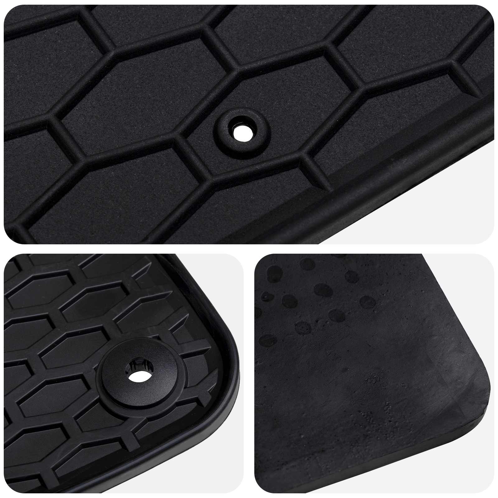 Autobodemmat 4 pcs Zwart Rubber is nu te koop bij PeponiXL, paradijselijk wonen!