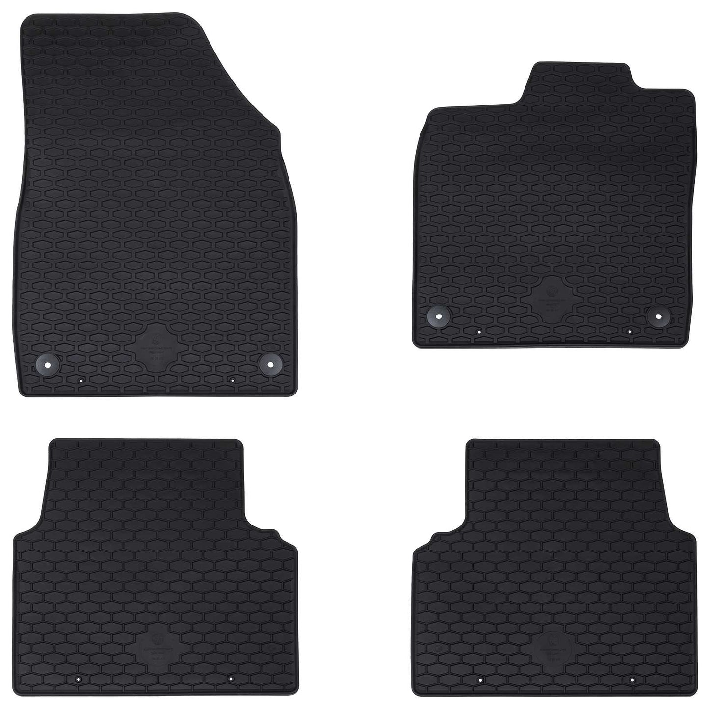 Autobodemmat 4 pcs Zwart geschikt voor VW ID.3 2019- Rubber is nu te koop bij PeponiXL, paradijselijk wonen!