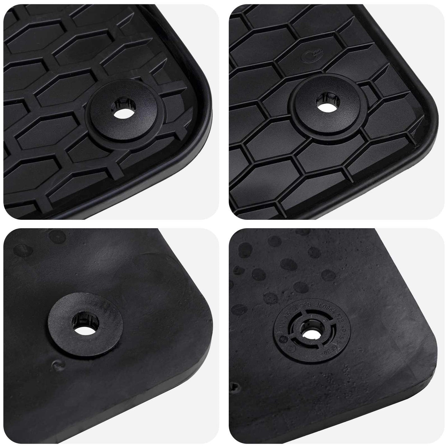 Autobodemmat 4 pcs Zwart Rubber is nu te koop bij PeponiXL, paradijselijk wonen!