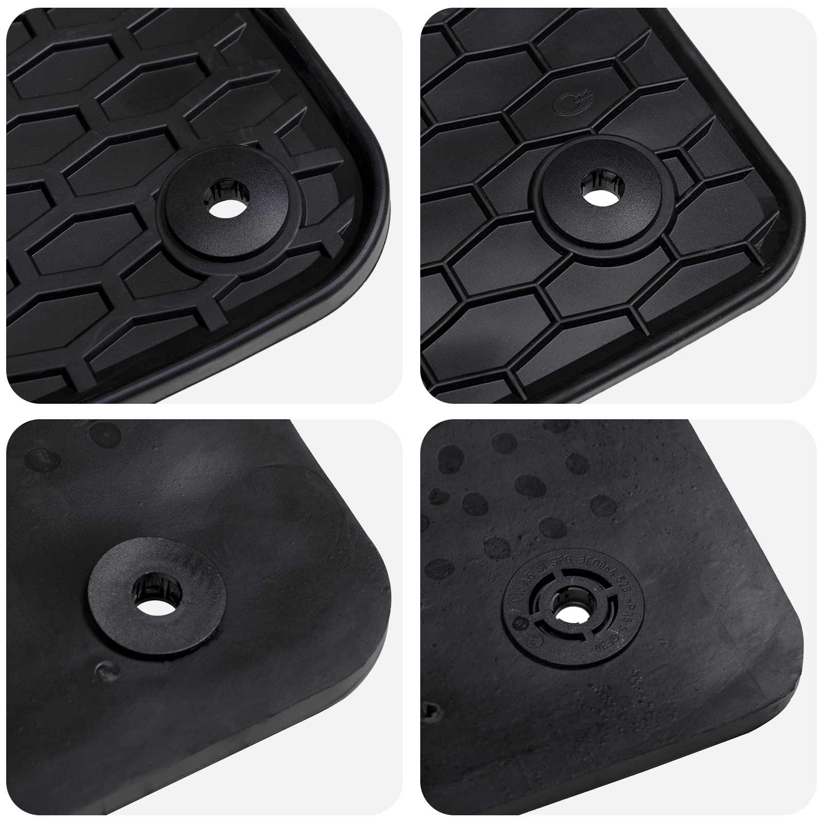 Autobodemmat 4 pcs Zwart Rubber is nu te koop bij PeponiXL, paradijselijk wonen!