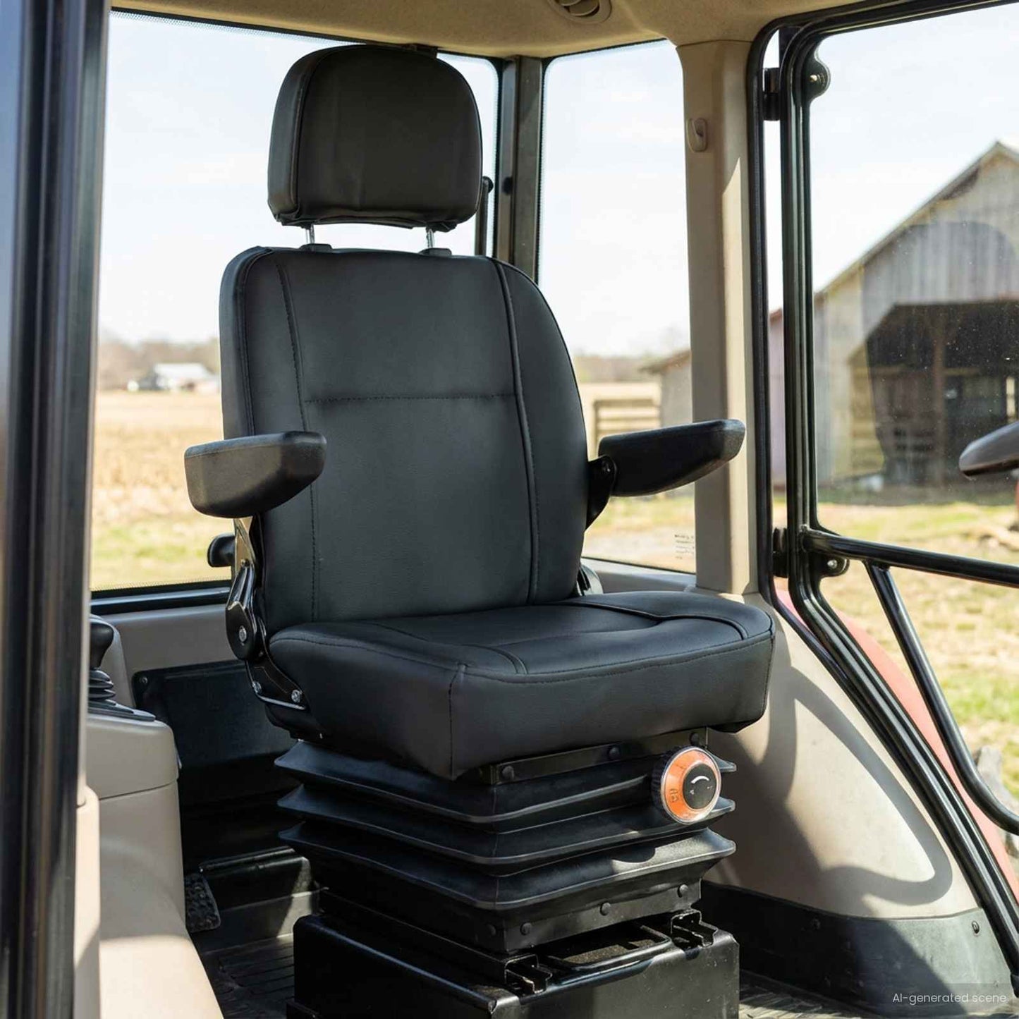 Tractorstoel met ophangingsysteem Zwart 56 x 57 x 87 cm is nu te koop bij PeponiXL, paradijselijk wonen!