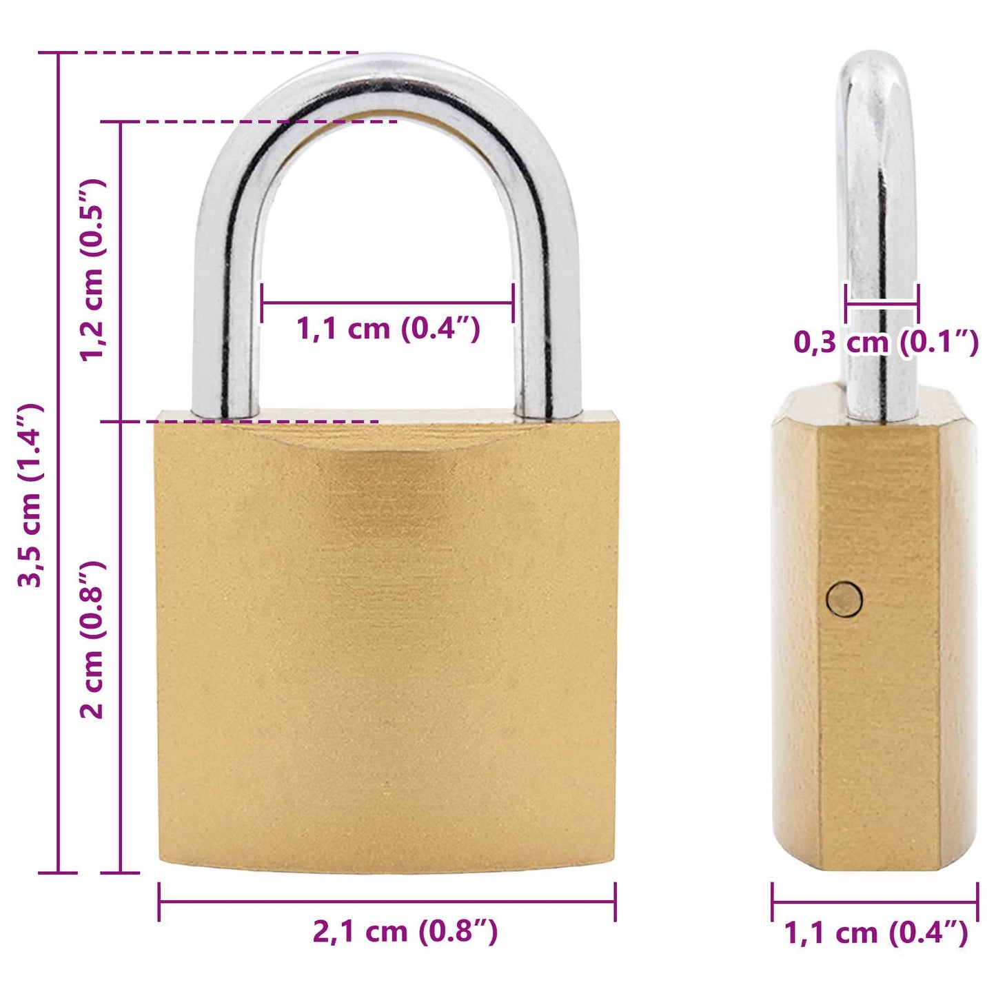 U-slot met sleutels 2 pcs Koper IJzer is nu te koop bij PeponiXL, paradijselijk wonen!