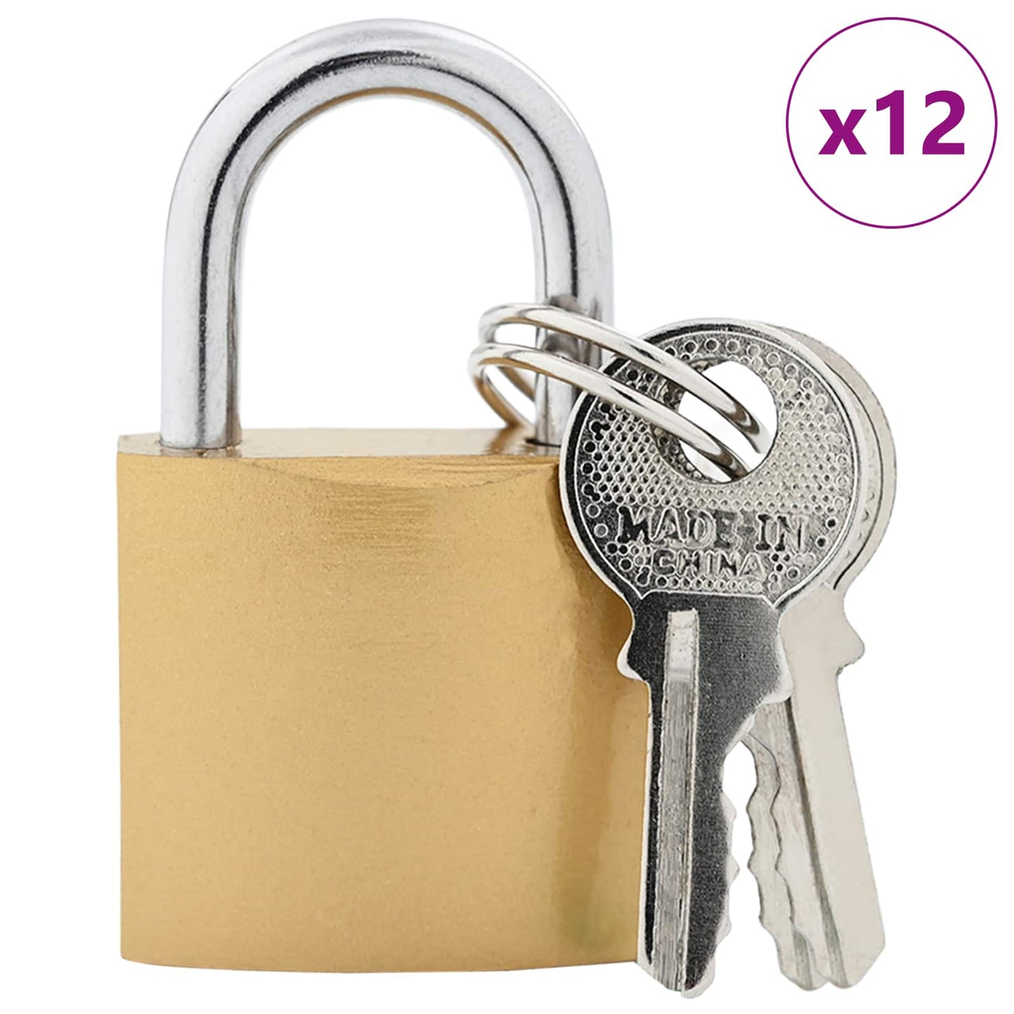 U-slot met sleutels 12 pcs Koper IJzer is nu te koop bij PeponiXL, paradijselijk wonen!