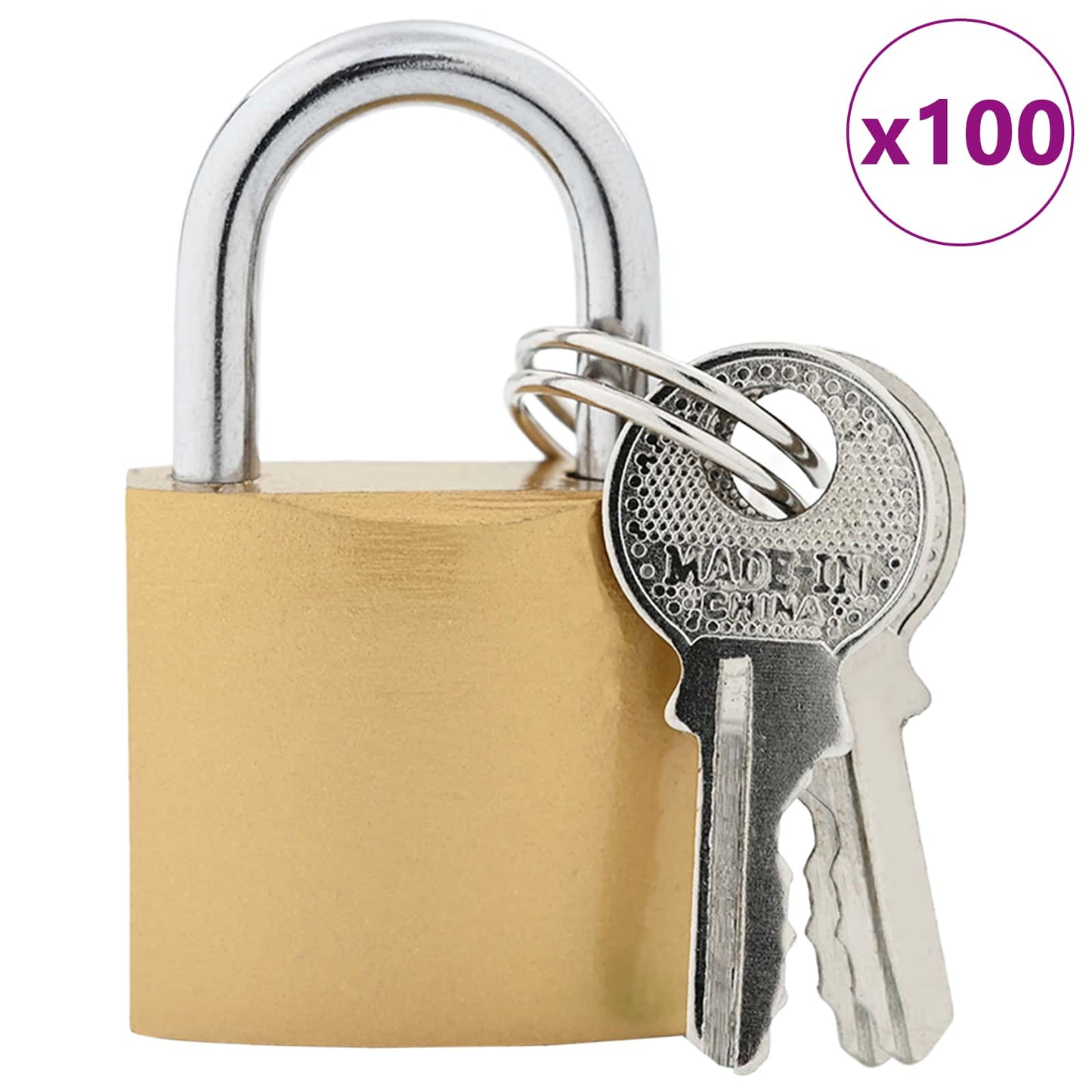 U-slot met sleutels 100 pcs Koper IJzer is nu te koop bij PeponiXL, paradijselijk wonen!