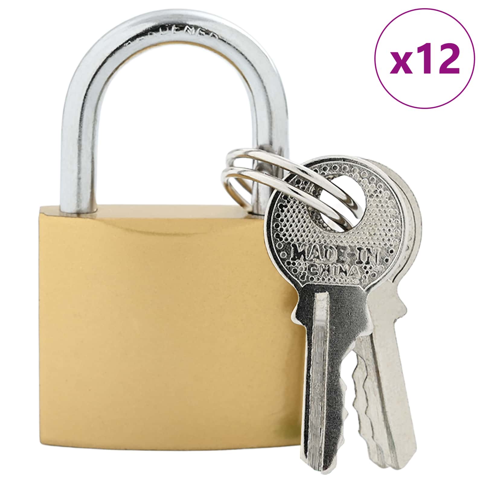 U-slot met sleutels 12 pcs Koper IJzer is nu te koop bij PeponiXL, paradijselijk wonen!