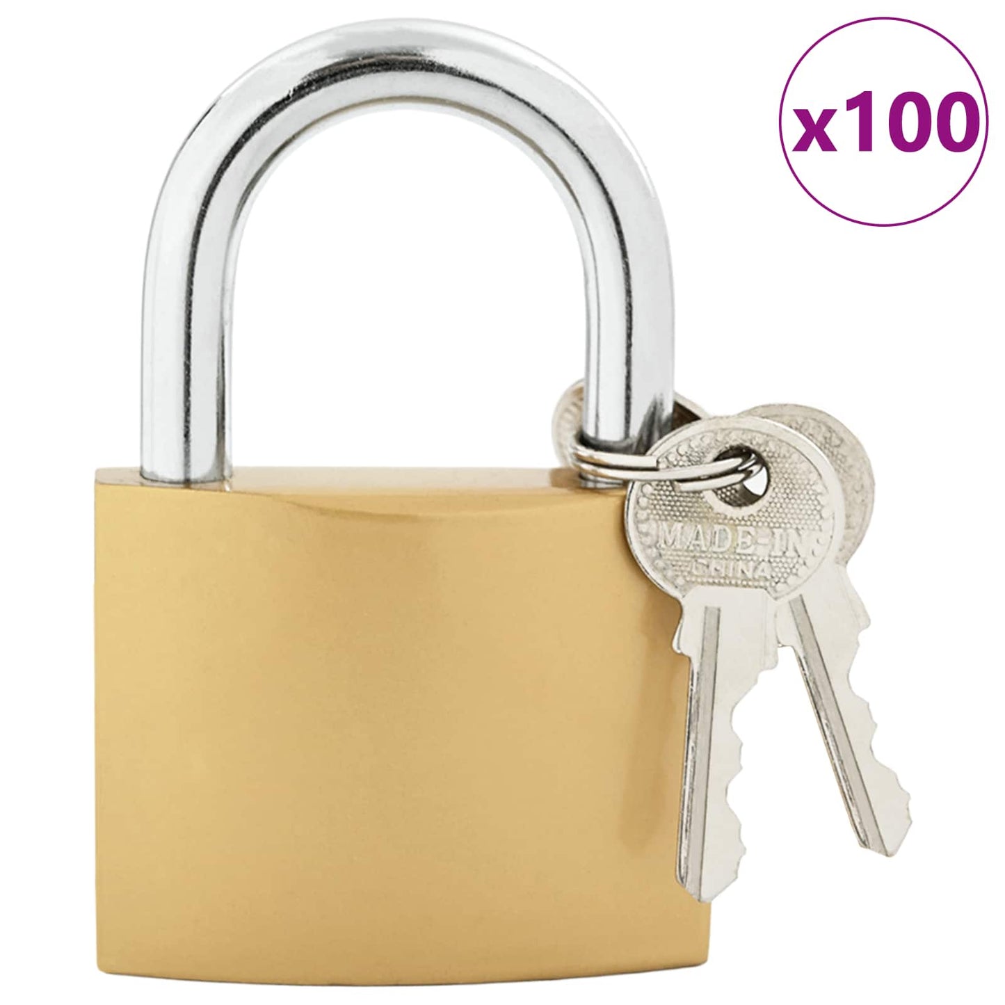 U-slot met sleutels 100 pcs Koper IJzer is nu te koop bij PeponiXL, paradijselijk wonen!