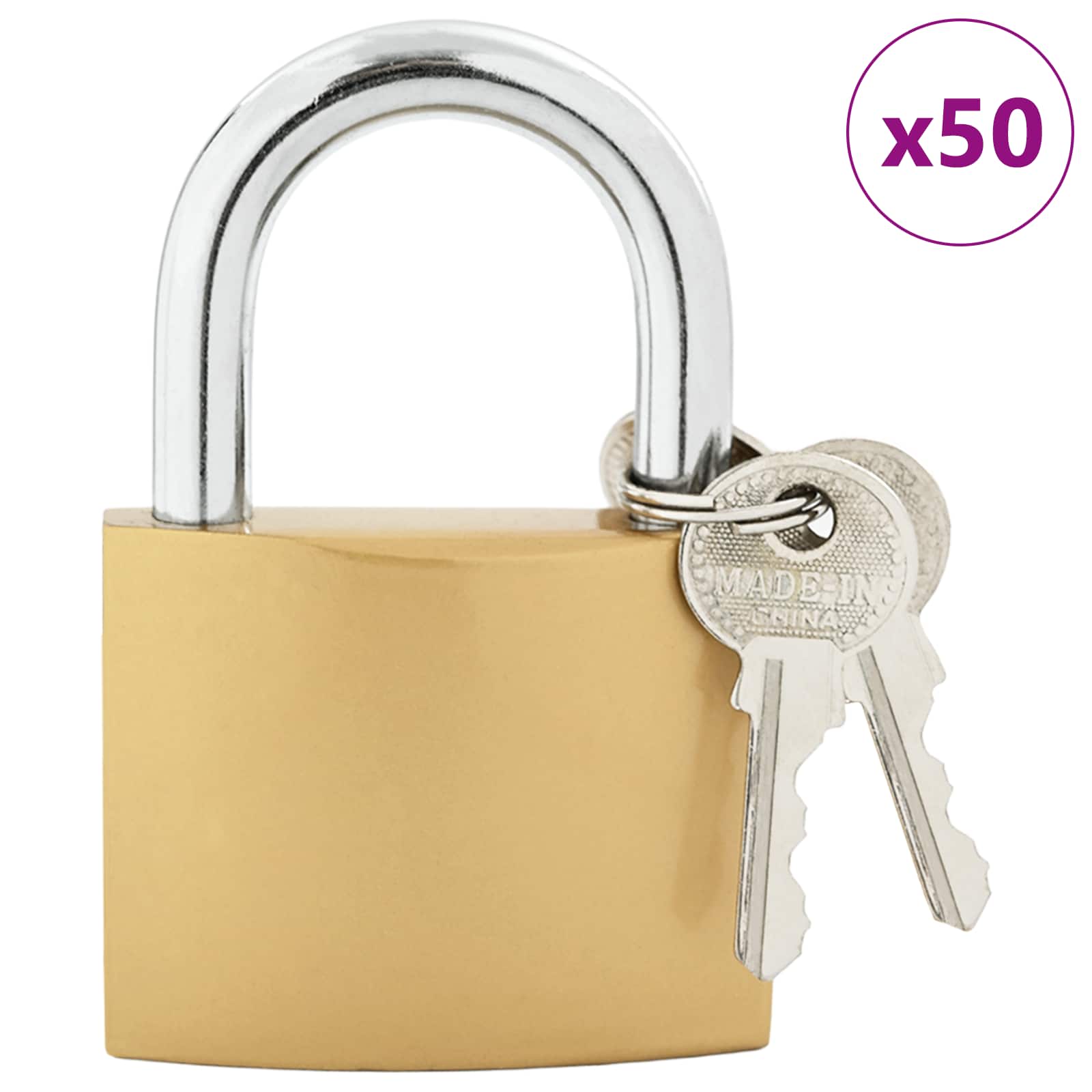 U-slot met sleutels 50 pcs Koper IJzer is nu te koop bij PeponiXL, paradijselijk wonen!