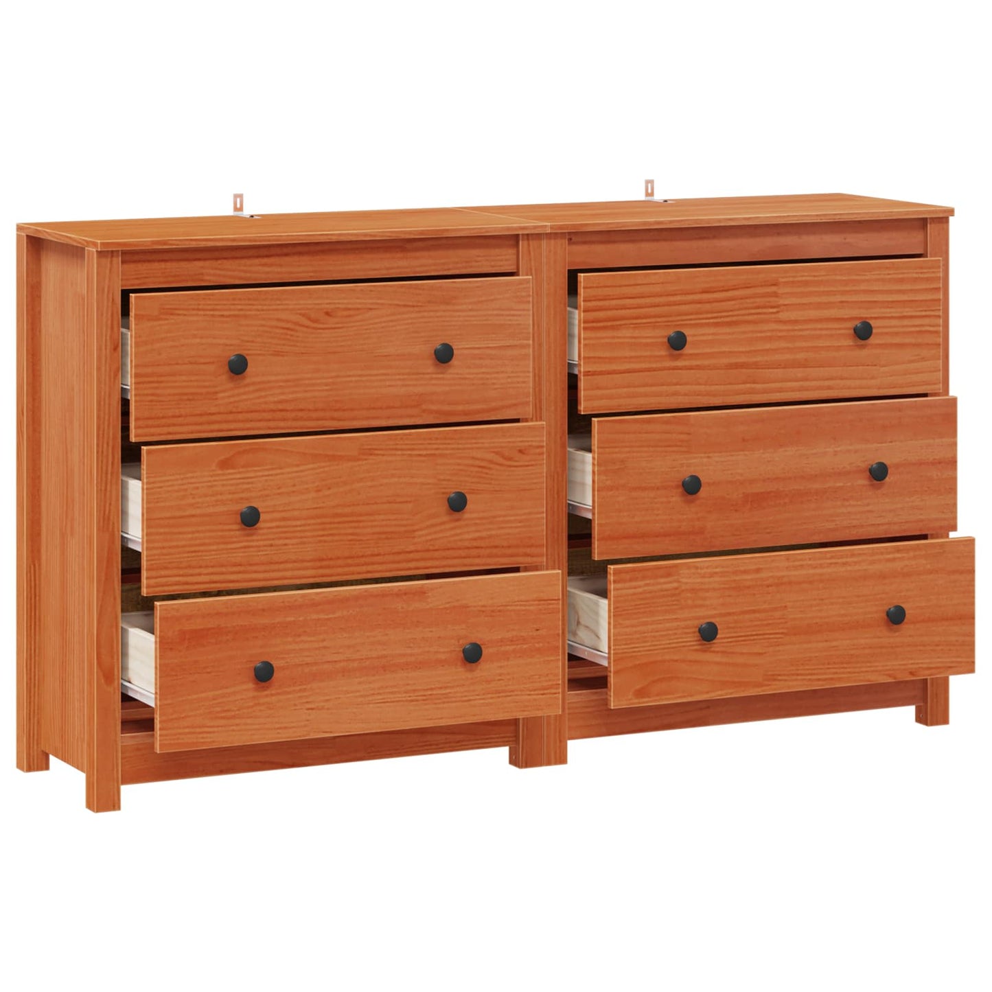 Dressoir met lade 2 pcs Waskleur Bruin 140 x 35 x 80 cm is nu te koop bij PeponiXL, paradijselijk wonen!