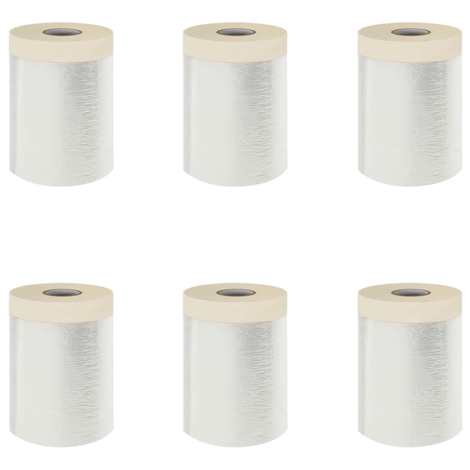 Stofdoek met plakband 6 pcs Doorzichtig 30 x 3300 cm HDPE is nu te koop bij PeponiXL, paradijselijk wonen!