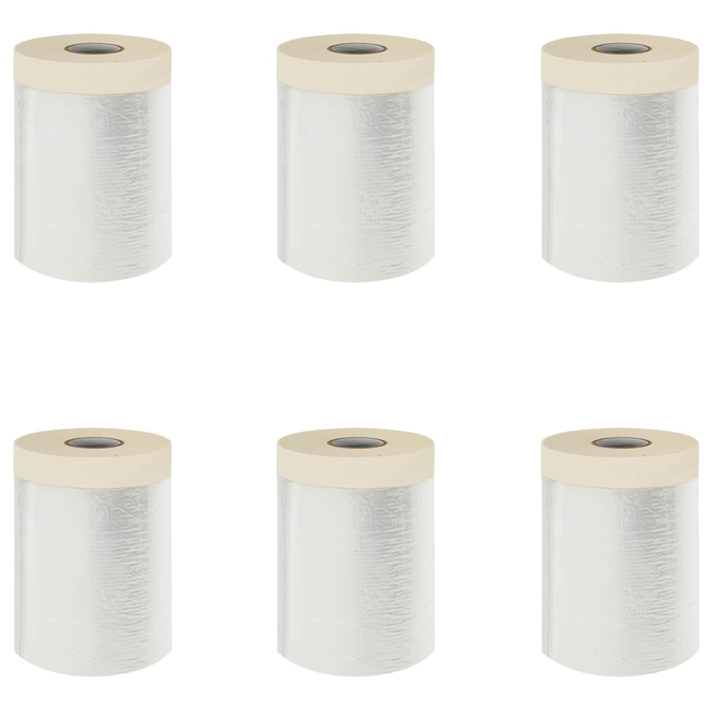 Stofdoek met plakband 6 pcs Doorzichtig 55 x 3300 cm HDPE is nu te koop bij PeponiXL, paradijselijk wonen!
