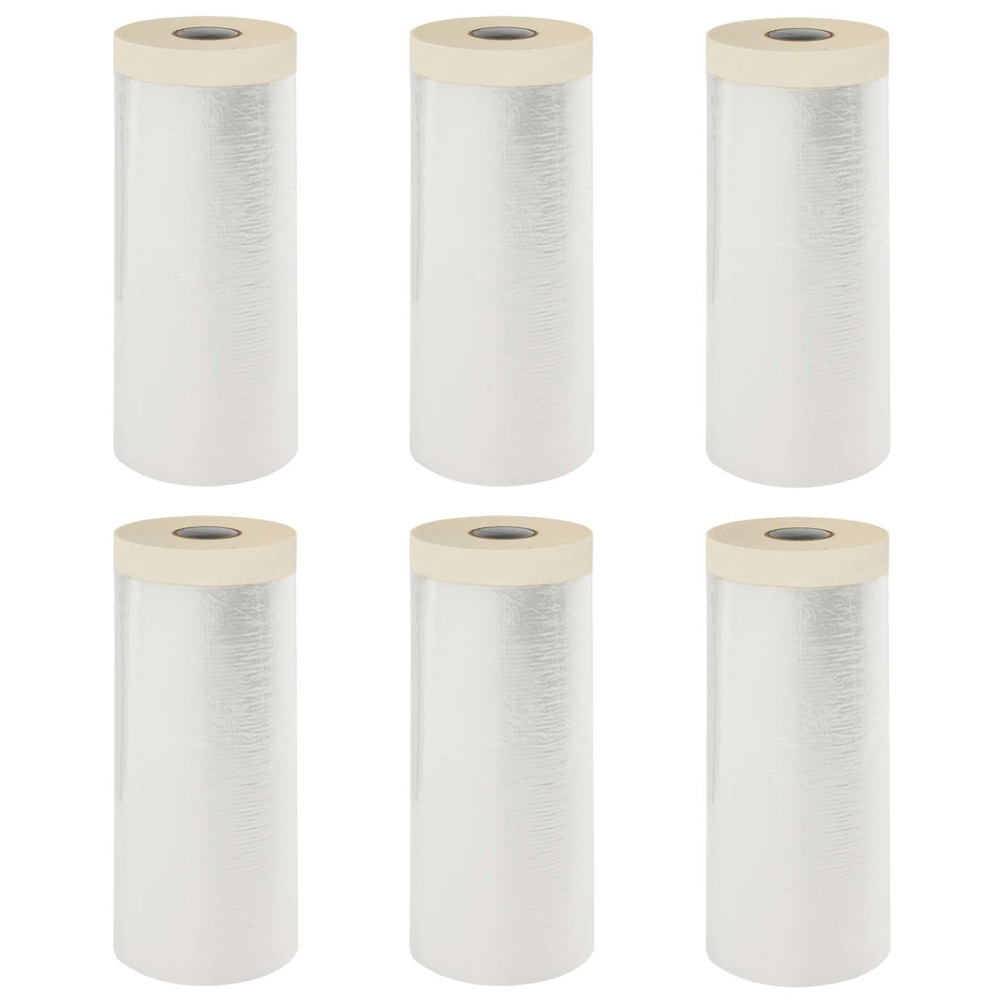 Stofdoek met plakband 6 pcs Doorzichtig 110 x 3300 cm HDPE is nu te koop bij PeponiXL, paradijselijk wonen!