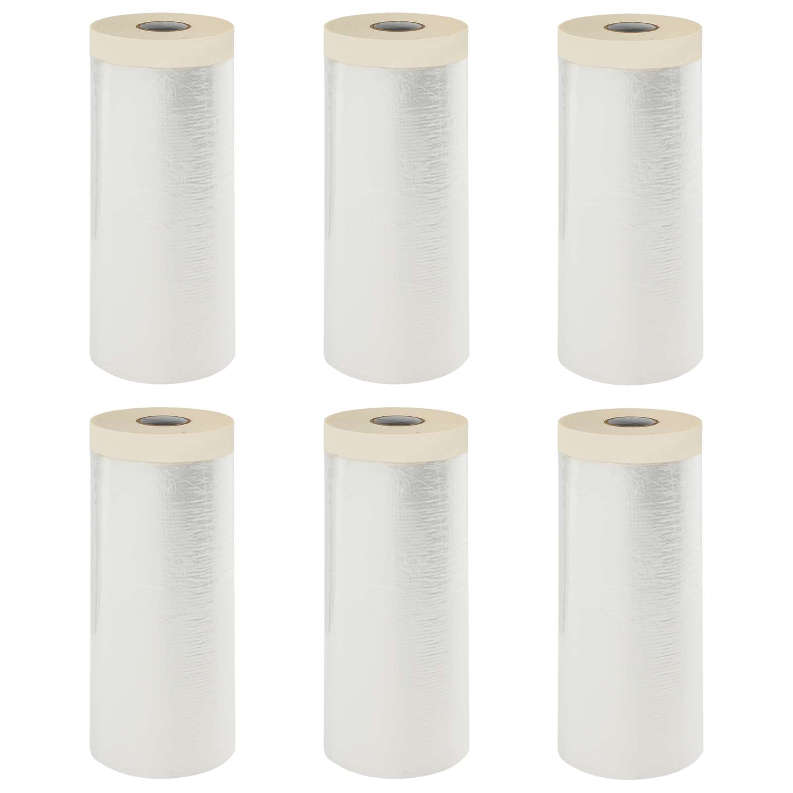 Stofdoek met plakband 6 pcs Doorzichtig 140 x 3300 cm HDPE is nu te koop bij PeponiXL, paradijselijk wonen!
