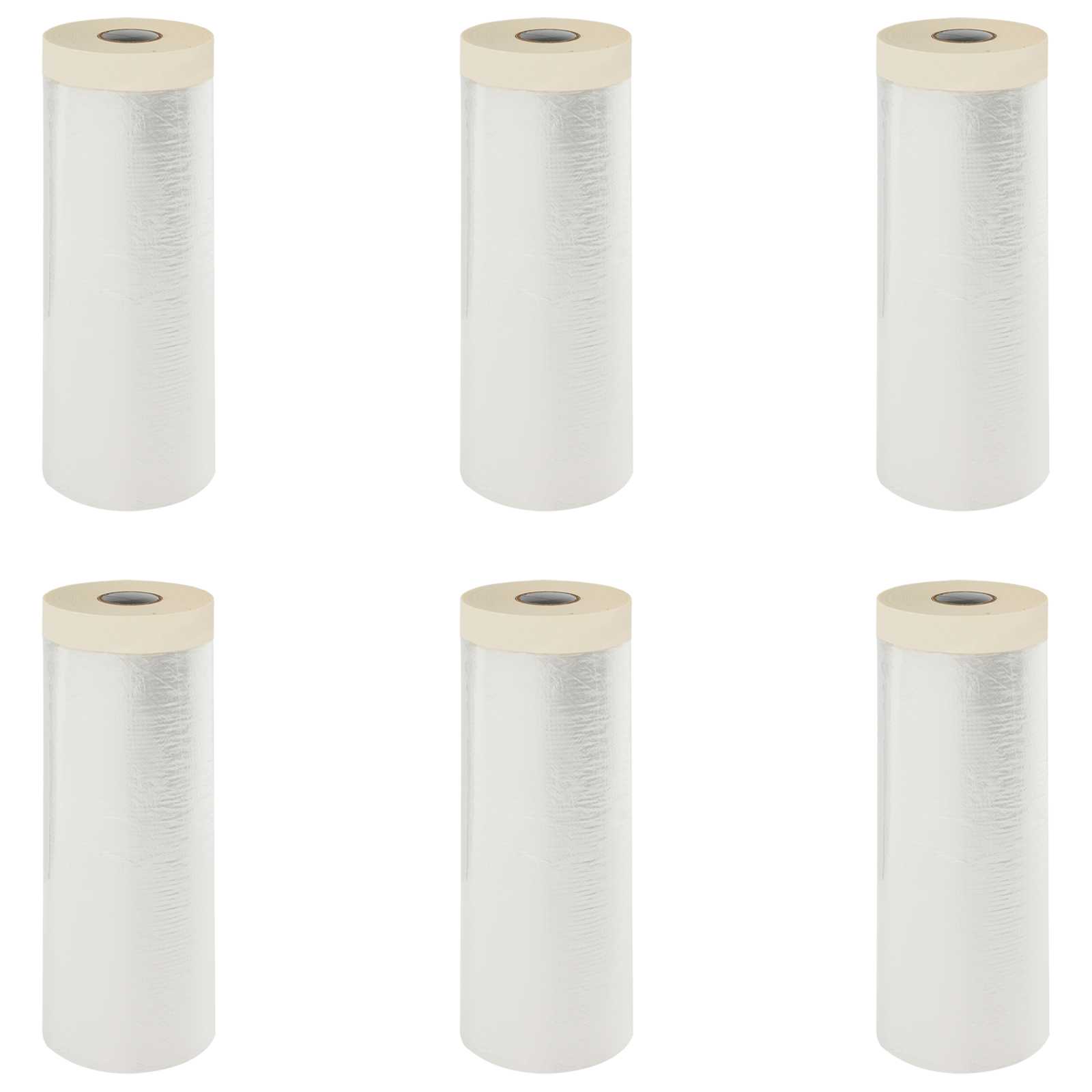 Stofdoek met plakband 6 pcs Doorzichtig 210 x 2000 cm HDPE is nu te koop bij PeponiXL, paradijselijk wonen!