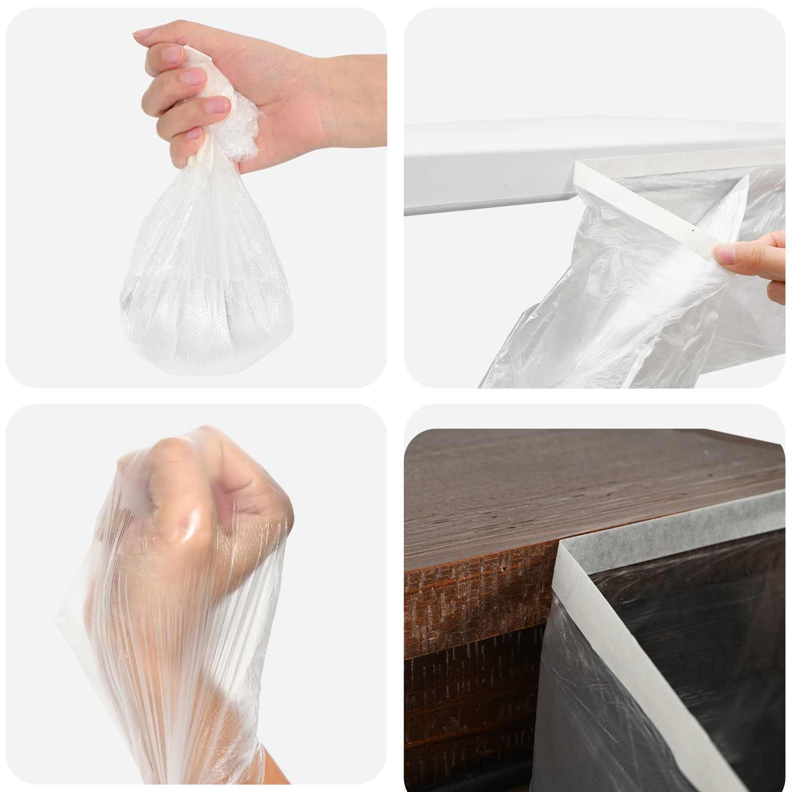 Stofdoek met plakband 6 pcs Doorzichtig 270 x 1600 cm HDPE is nu te koop bij PeponiXL, paradijselijk wonen!