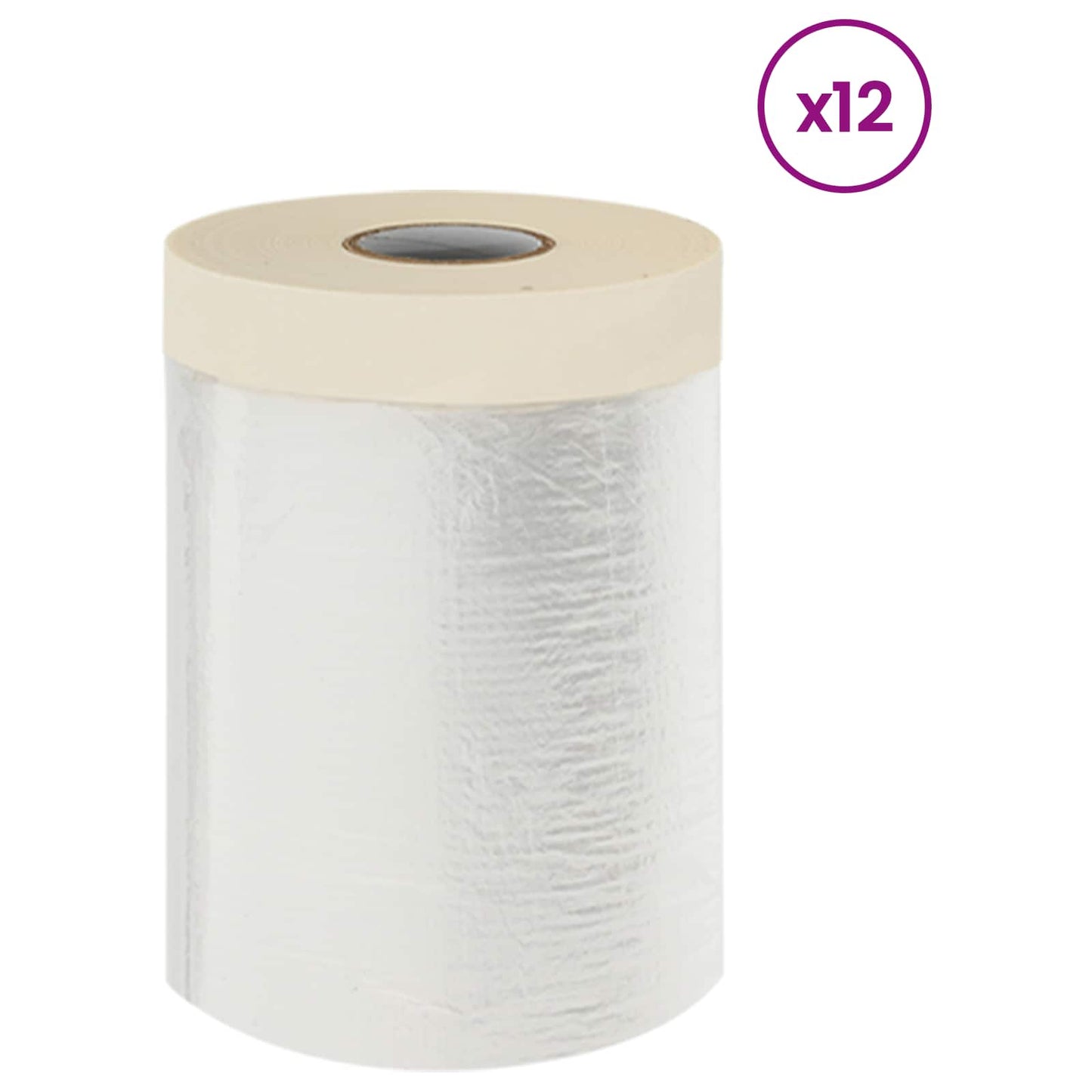 Stofdoek met plakband 12 pcs Doorzichtig 30 x 3300 cm HDPE is nu te koop bij PeponiXL, paradijselijk wonen!