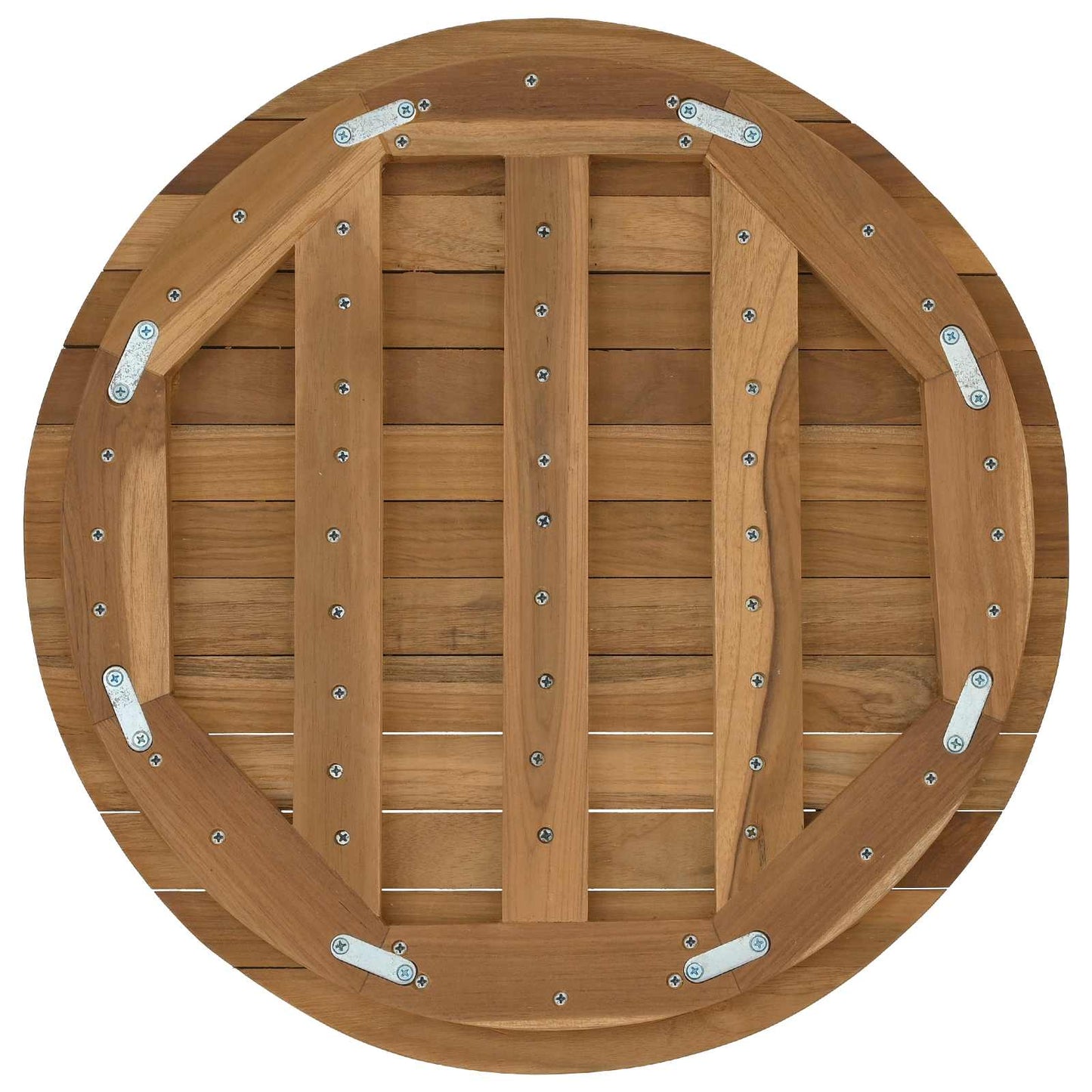 Tafelblad Ø 50 x 3,5 Rond Massief Teakhout Naturel is nu te koop bij PeponiXL, paradijselijk wonen!