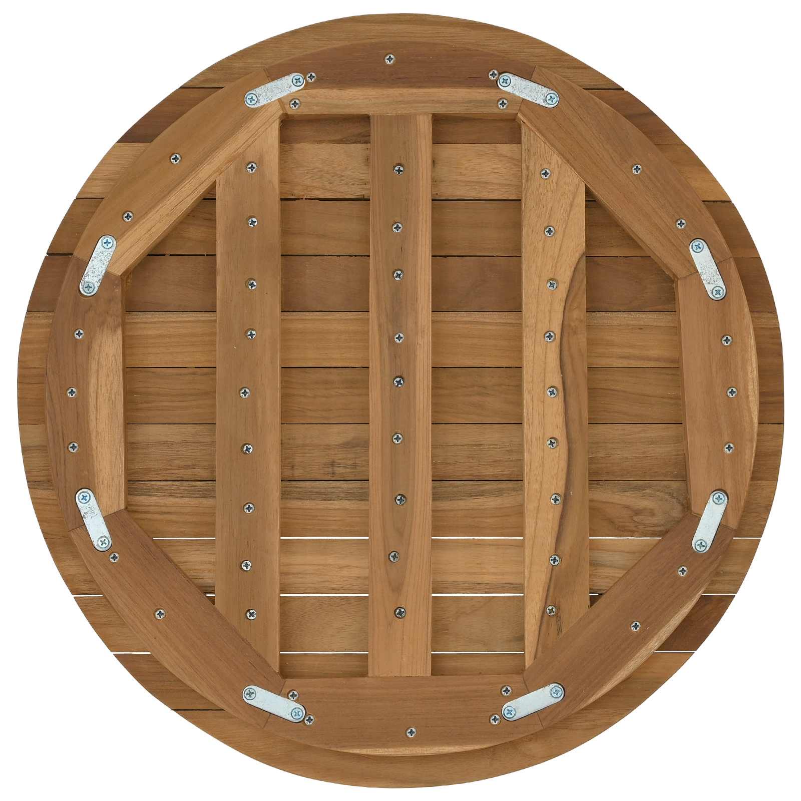 Tafelblad Ø 50 x 3,5 Rond Massief Teakhout Naturel is nu te koop bij PeponiXL, paradijselijk wonen!