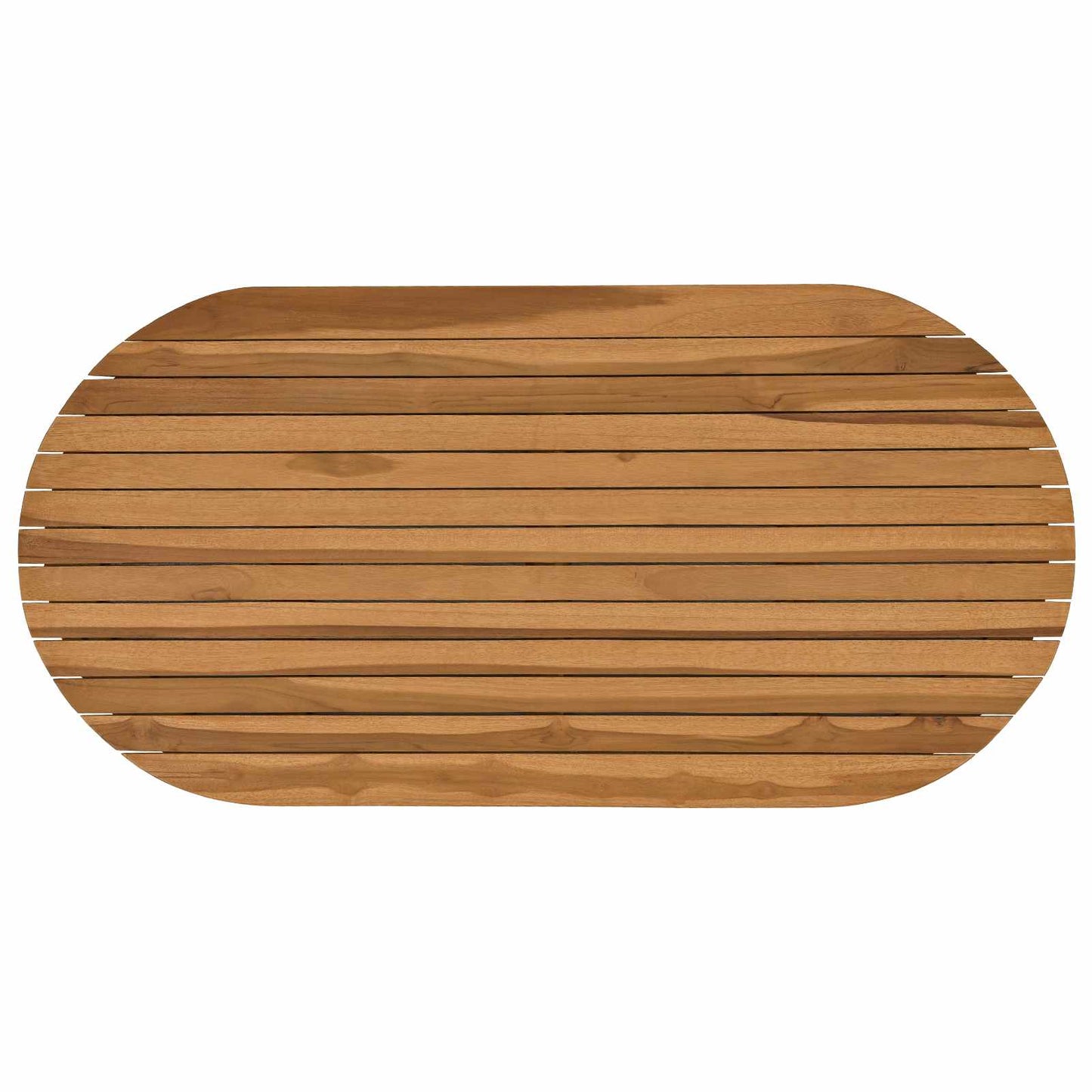 Tafelblad 100 x 50 x 3,5 cm Ovaal Massief Teakhout Naturel is nu te koop bij PeponiXL, paradijselijk wonen!