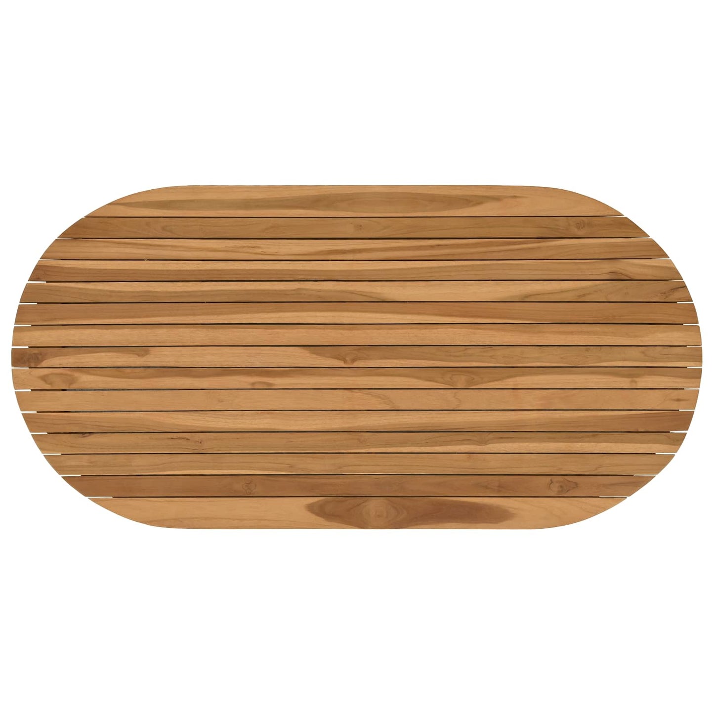 Tafelblad 110 x 55 x 3,5 cm Ovaal Massief Teakhout Naturel is nu te koop bij PeponiXL, paradijselijk wonen!