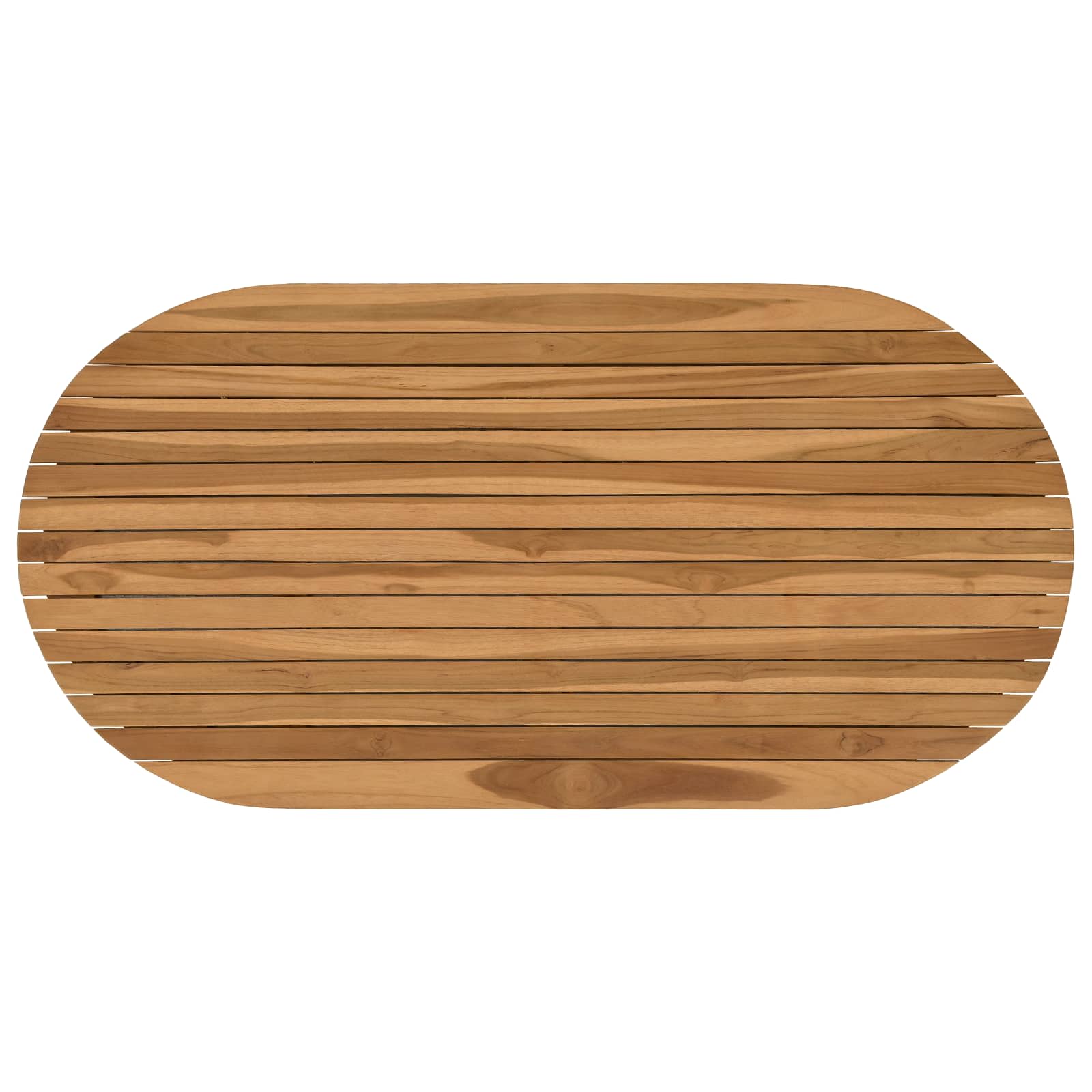 Tafelblad 110 x 55 x 3,5 cm Ovaal Massief Teakhout Naturel is nu te koop bij PeponiXL, paradijselijk wonen!