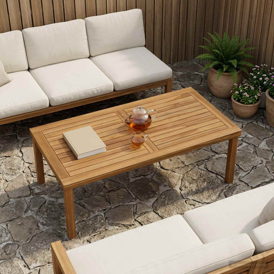 Tafelblad Rechthoekig Massief Teakhout Naturel is nu te koop bij PeponiXL, paradijselijk wonen!