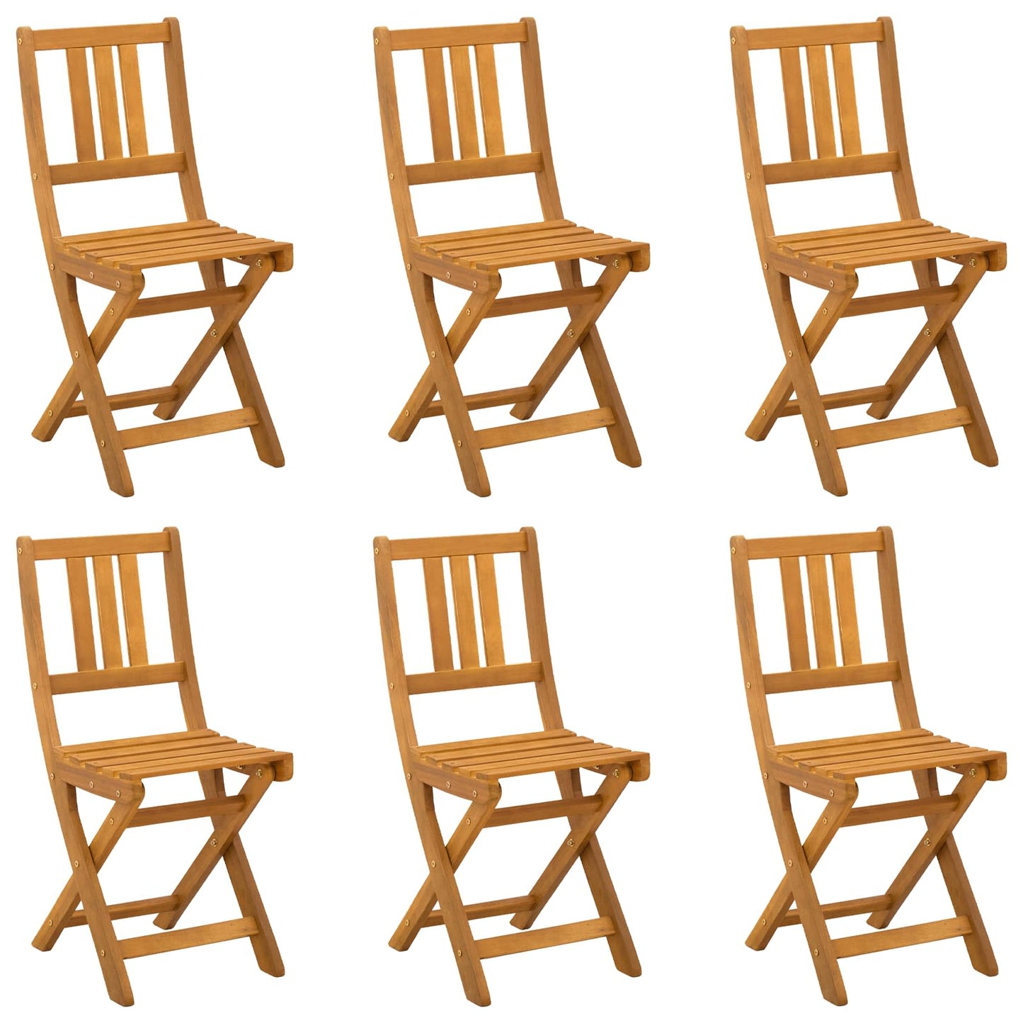 Bistrostoelen voor buiten 6 pcs Naturel Massief Acaciahout is nu te koop bij PeponiXL, paradijselijk wonen!