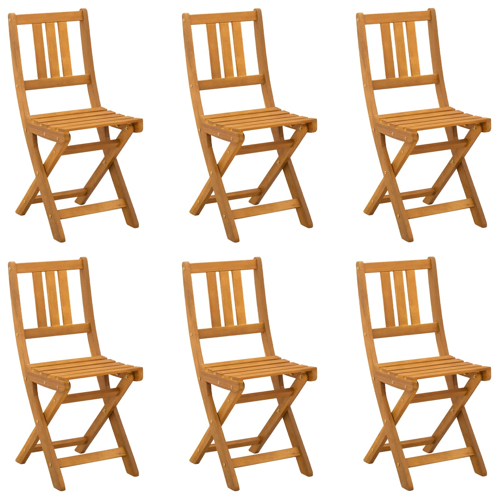 Bistrostoelen voor buiten 6 pcs Naturel Massief Acaciahout is nu te koop bij PeponiXL, paradijselijk wonen!