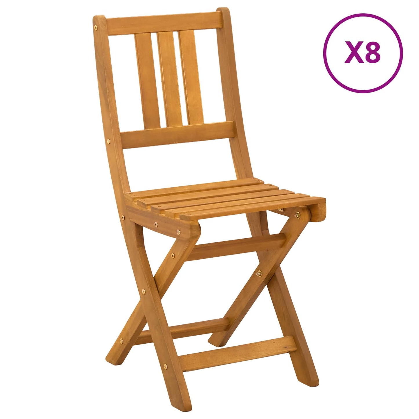 Bistrostoelen voor buiten 8 pcs Naturel 40 x 42 x 85 cm is nu te koop bij PeponiXL, paradijselijk wonen!