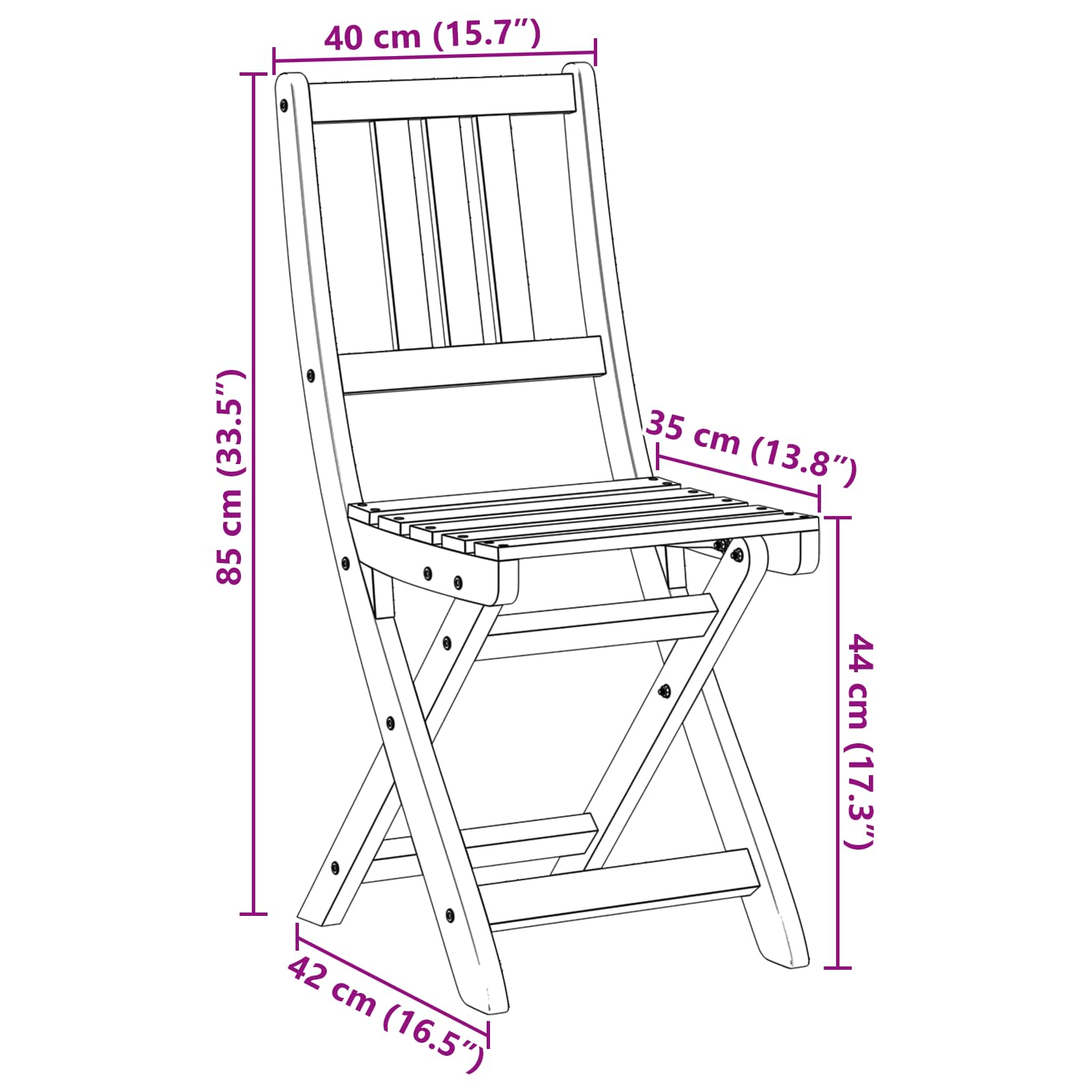 Bistrostoelen voor buiten 8 pcs Naturel 40 x 42 x 85 cm is nu te koop bij PeponiXL, paradijselijk wonen!