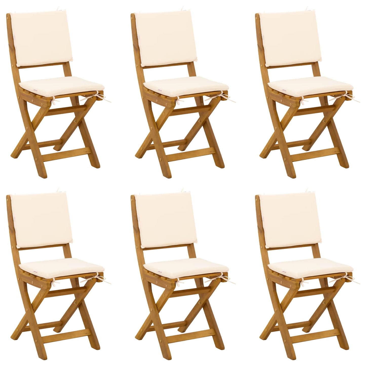 Bistrostoelen voor buiten 6 pcs Crèmewit 38 x 46 x 85 cm is nu te koop bij PeponiXL, paradijselijk wonen!
