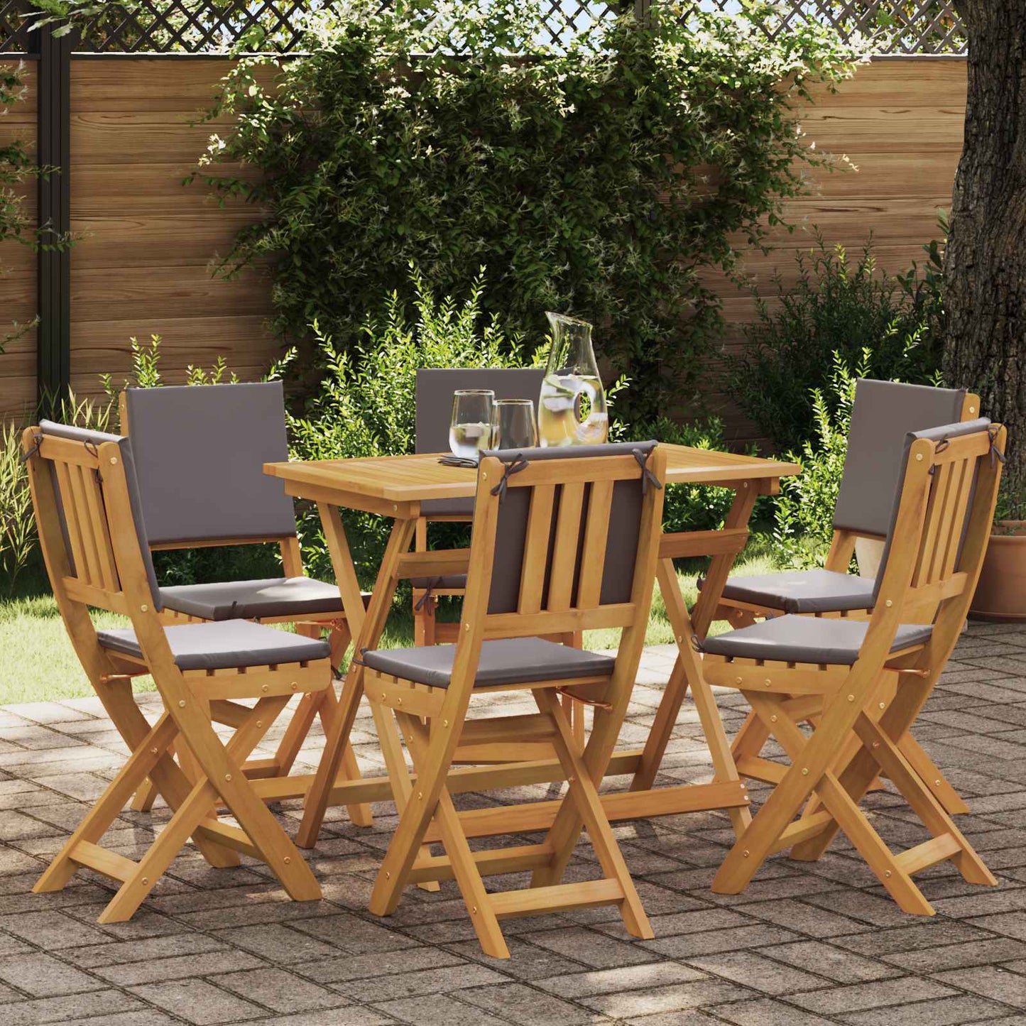 Bistrostoelen voor buiten 6 pcs Donkergrijs 38 x 46 x 85 cm is nu te koop bij PeponiXL, paradijselijk wonen!