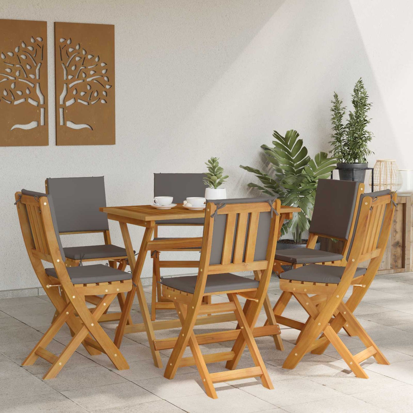Bistrostoelen voor buiten 6 pcs Donkergrijs 38 x 46 x 85 cm is nu te koop bij PeponiXL, paradijselijk wonen!