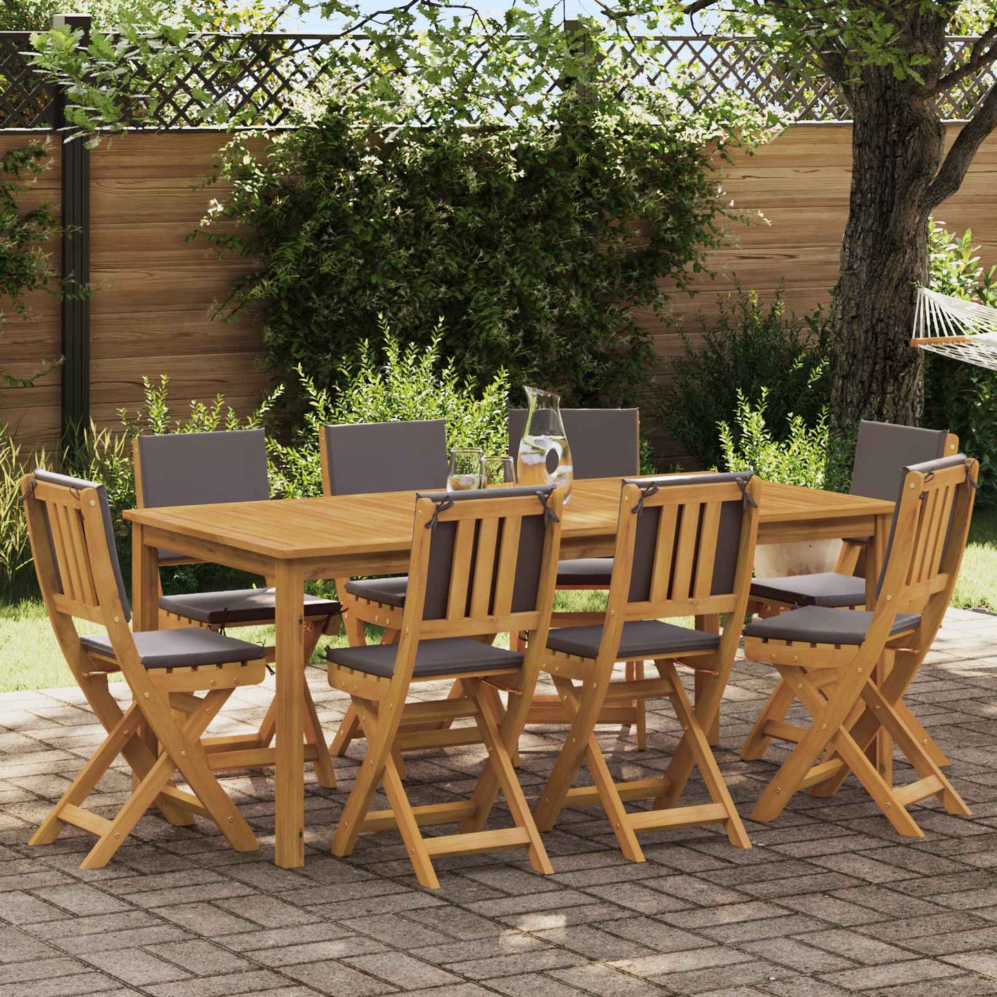Bistrostoelen voor buiten 8 pcs Donkergrijs 38 x 46 x 85 cm is nu te koop bij PeponiXL, paradijselijk wonen!