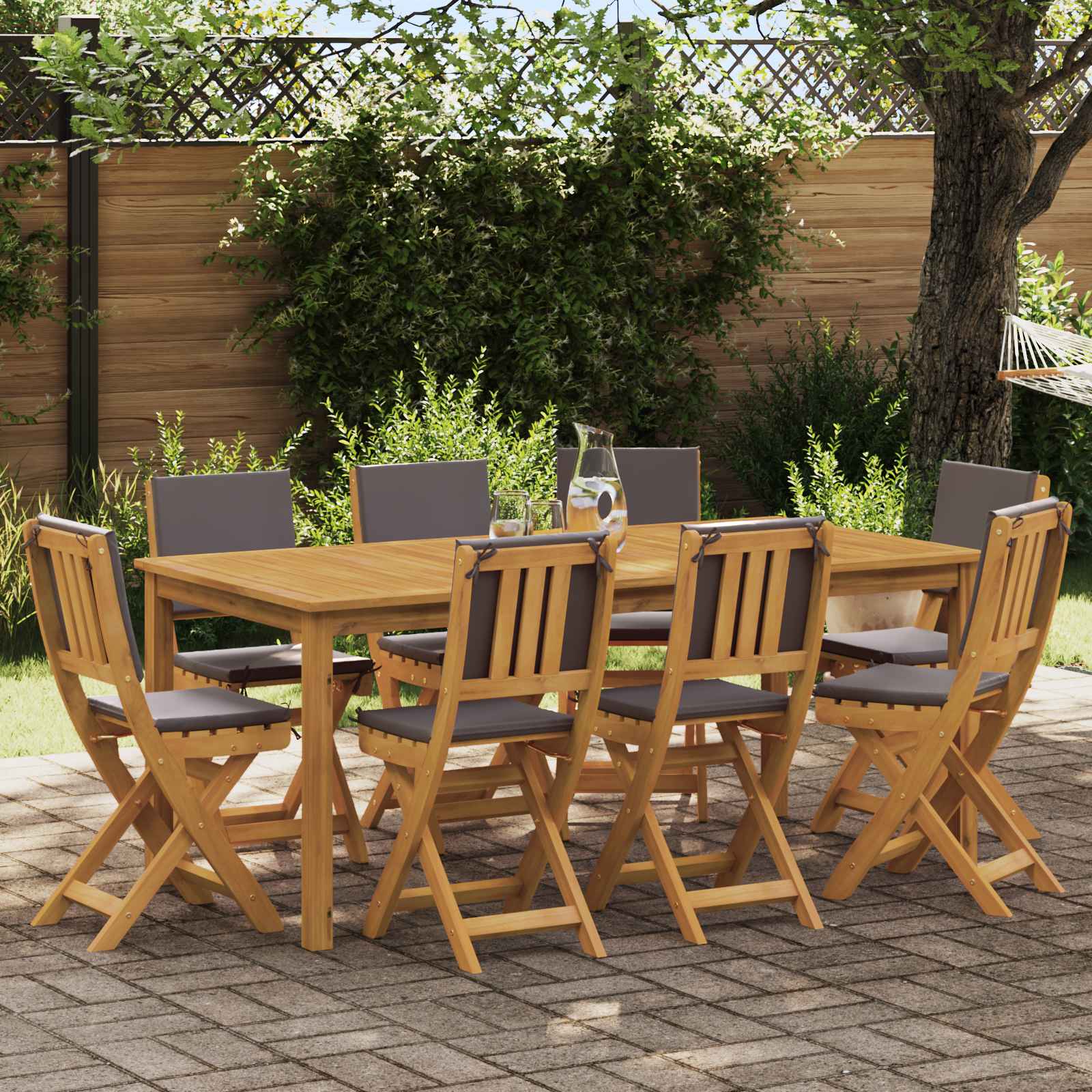 Bistrostoelen voor buiten 8 pcs Donkergrijs 38 x 46 x 85 cm is nu te koop bij PeponiXL, paradijselijk wonen!