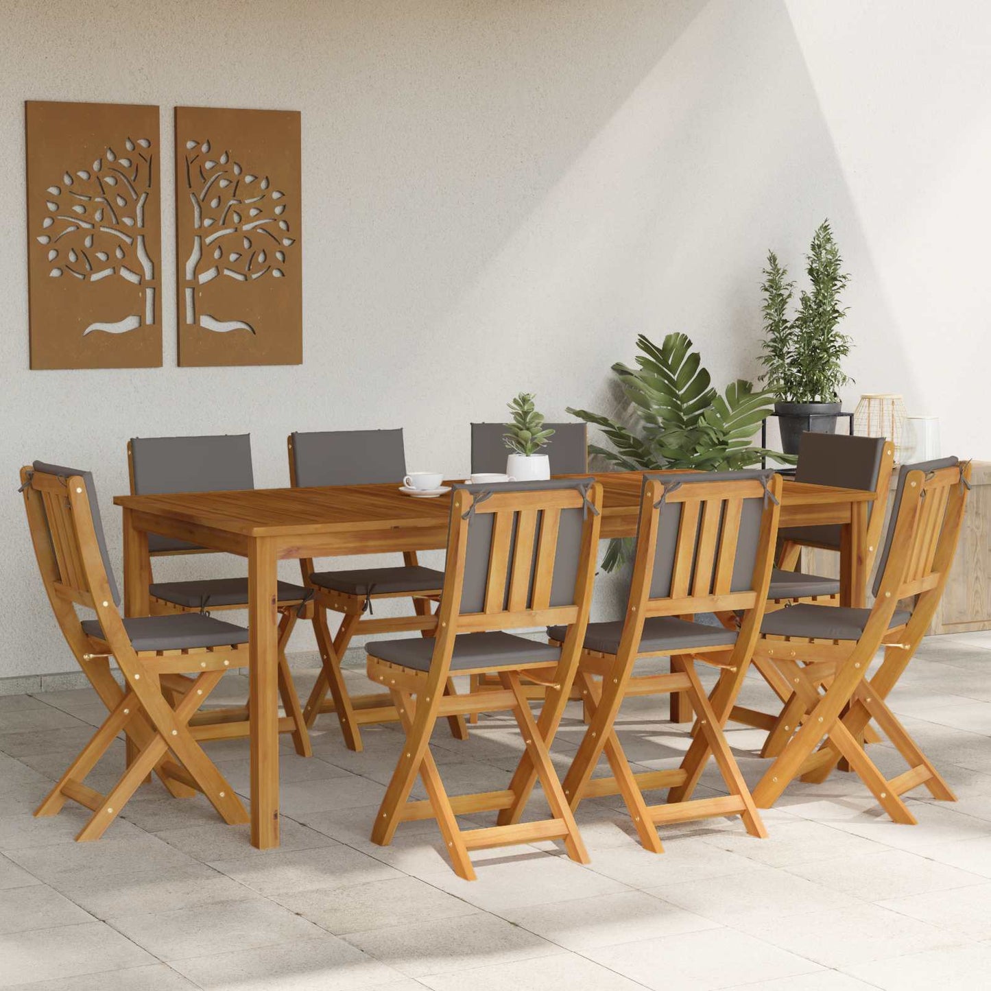 Bistrostoelen voor buiten 8 pcs Donkergrijs 38 x 46 x 85 cm is nu te koop bij PeponiXL, paradijselijk wonen!