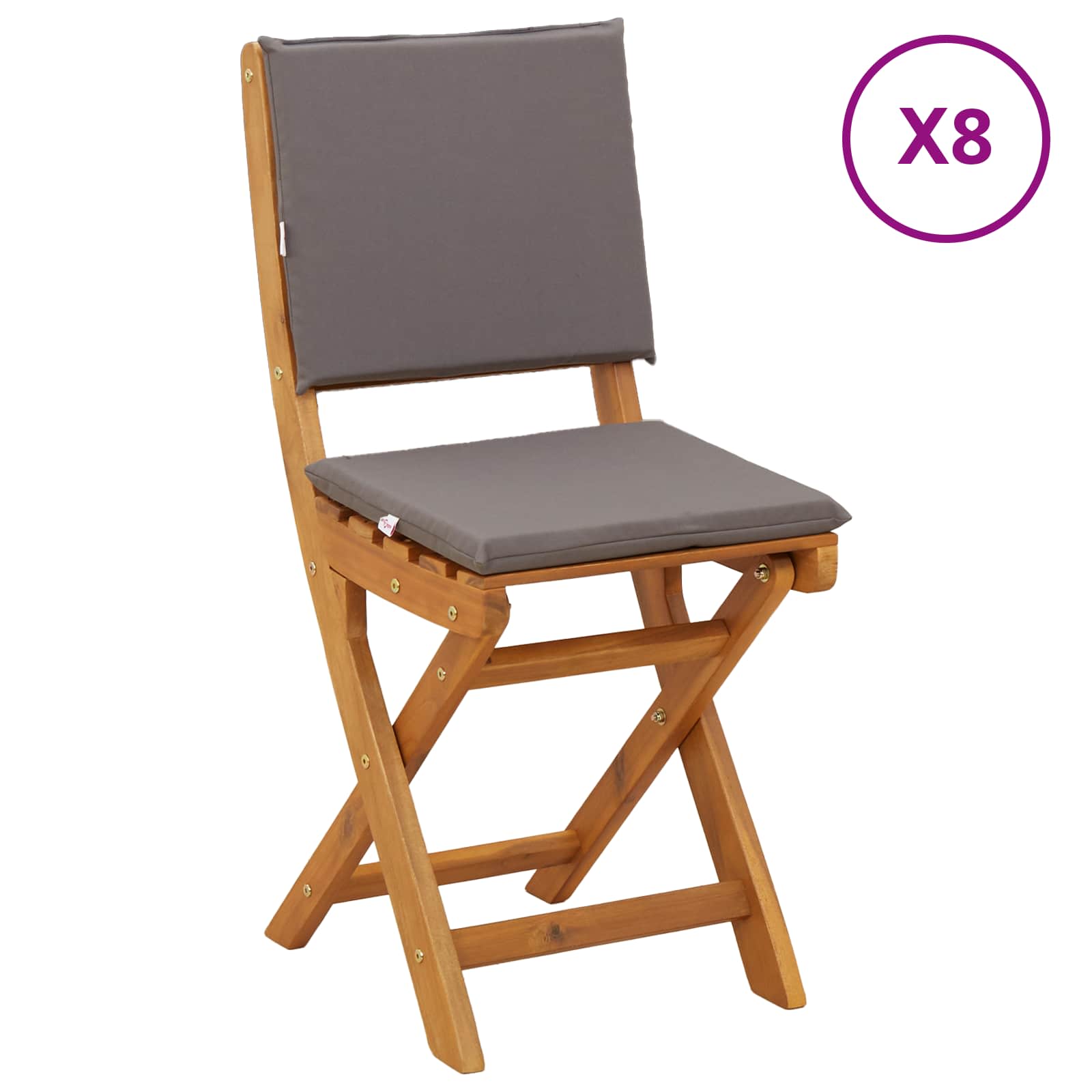 Bistrostoelen voor buiten 8 pcs Donkergrijs 38 x 46 x 85 cm is nu te koop bij PeponiXL, paradijselijk wonen!