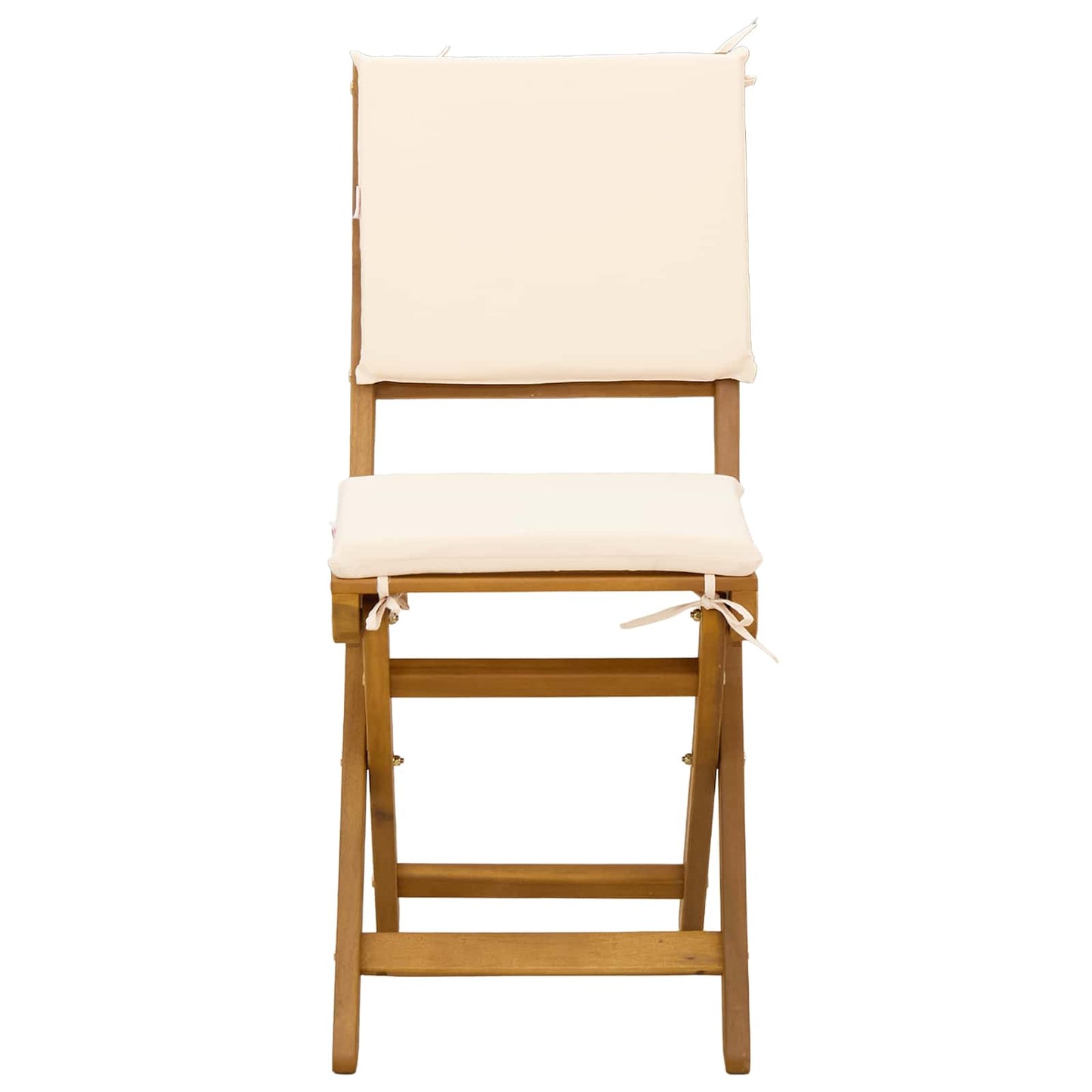 Tuin Bistro Set 5 pcs Natuurlijk en Crème Wit
