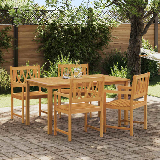 Tuinbank 4 pcs Naturel 56 x 55,5 x 90 cm Massief Acaciahout is nu te koop bij PeponiXL, paradijselijk wonen!