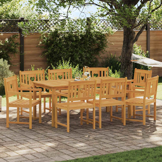 Tuinbank 8 pcs Naturel 56 x 55,5 x 90 cm Massief Acaciahout is nu te koop bij PeponiXL, paradijselijk wonen!