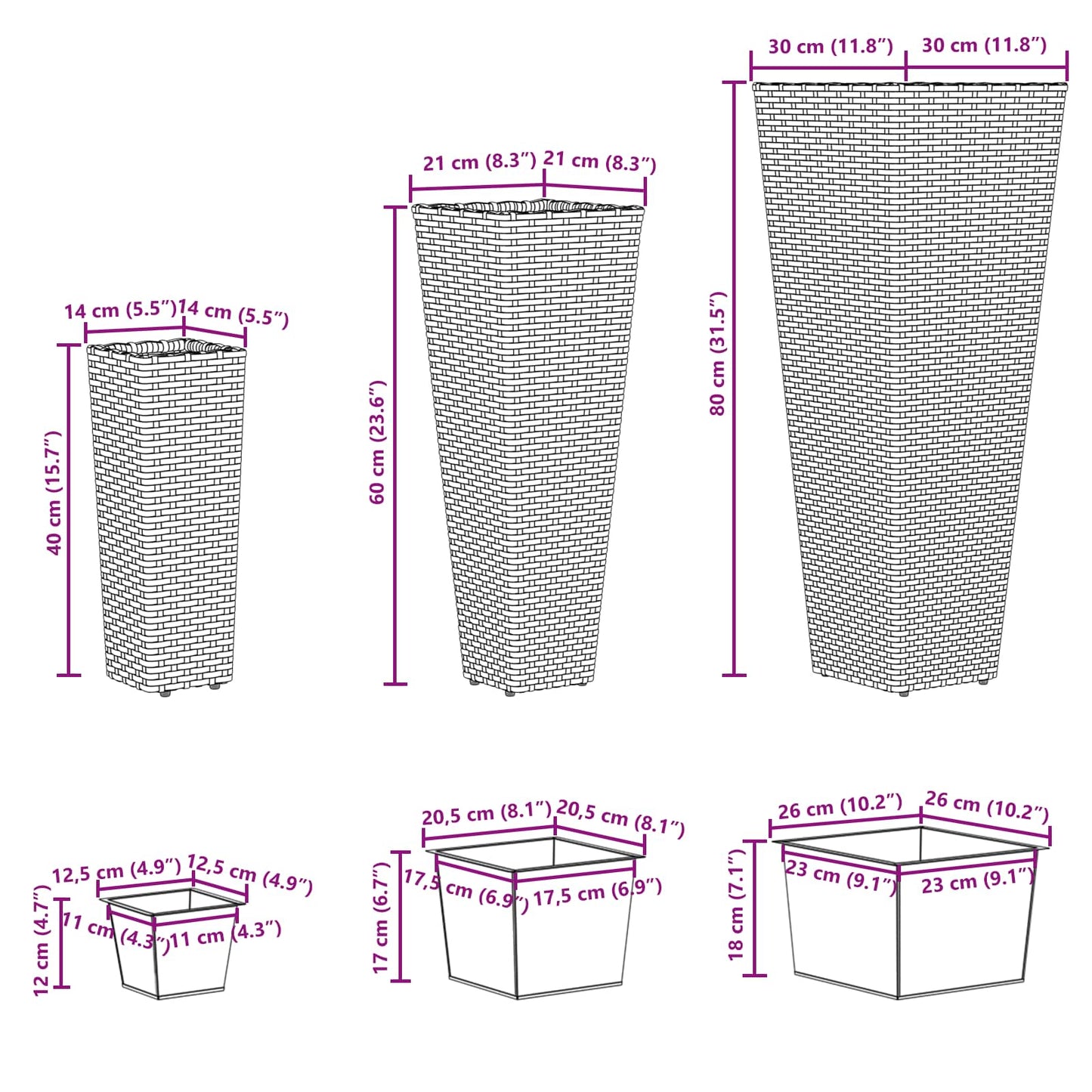 Tuinset 3 pcs Metaal is nu te koop bij PeponiXL, paradijselijk wonen!