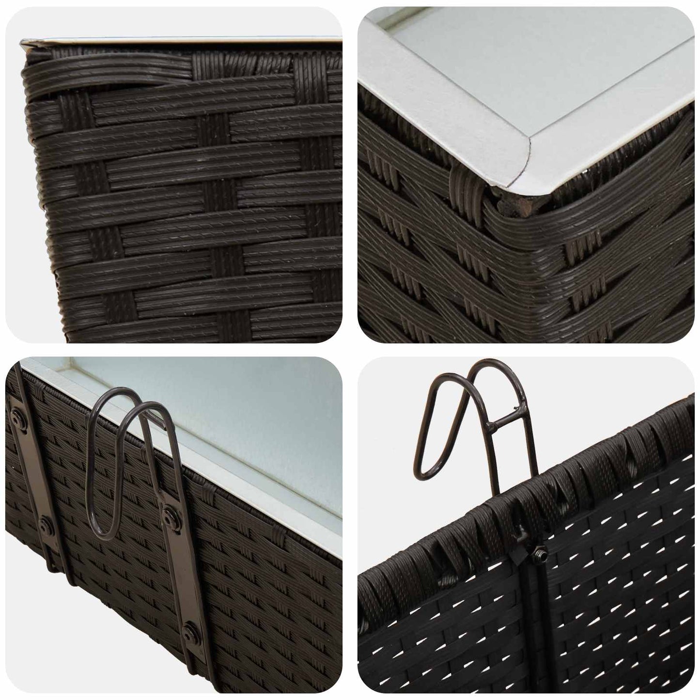 Reling 2 pcs Zwart 50 x 17 x 17 cm Metaal is nu te koop bij PeponiXL, paradijselijk wonen!